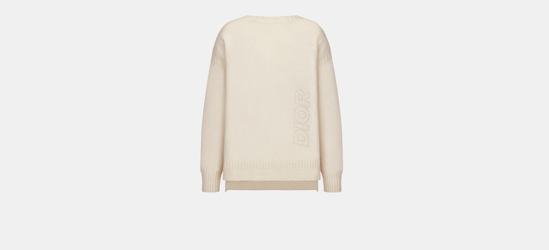 Sweater White Cotton-Blend Jersey