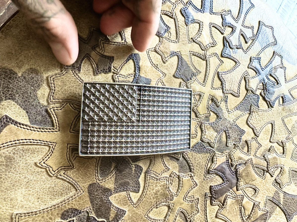 Chrome Hearts Chrome Hearts AMERICA USA FLAG Solid silver belt buckle Size ONE SIZE - 3 Thumbnail