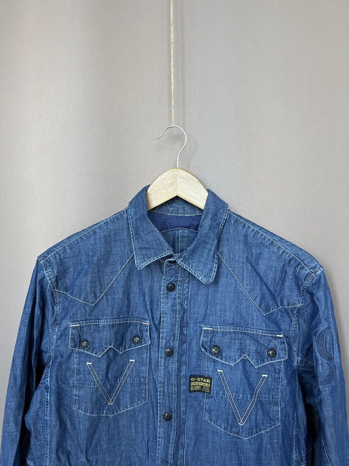 G-Star G-Star Raw Denim Motor Front Shirt Men Size M Long Sleeve Size US M / EU 48-50 / 2 - 2 Thumbnail