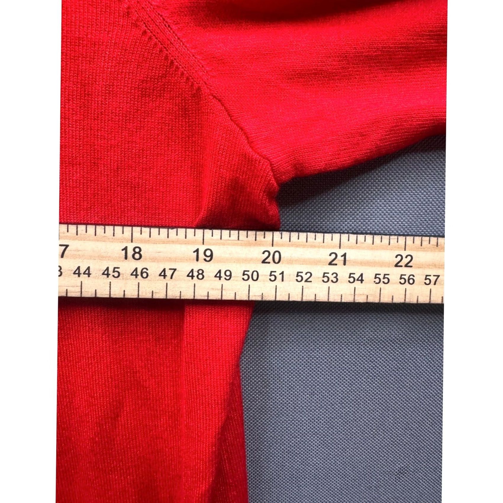 Vintage Roz & Ali Cardigan Womens Red 3/4 Sleeve Button Front Scoop Neck Large cardigan Size L / US 10 / IT 46 - 4 Thumbnail