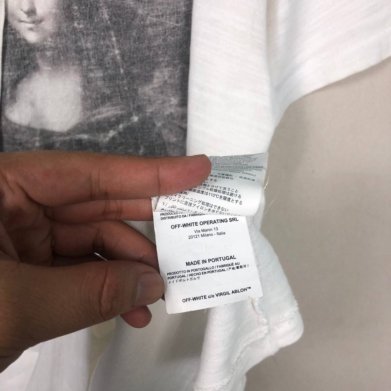 Off-White Off-White Virgil Abloh Mona Lisa Tee Shirt White Size US M / EU 48-50 / 2 - 10 Thumbnail