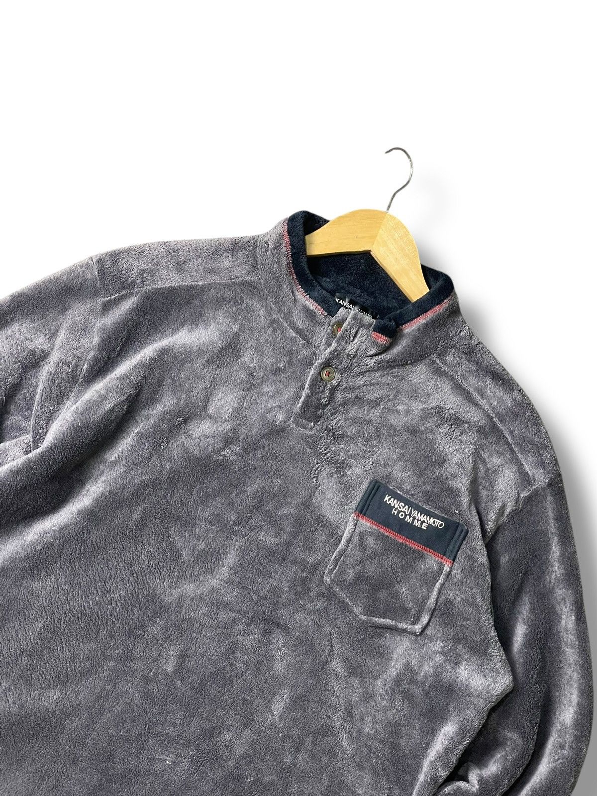 Japanese Brand × Kansai Yamamoto × Vintage KANSAI YAMAMOTO Fleece Pullover (99) Size US L / EU 52-54 / 3 - 2 Thumbnail