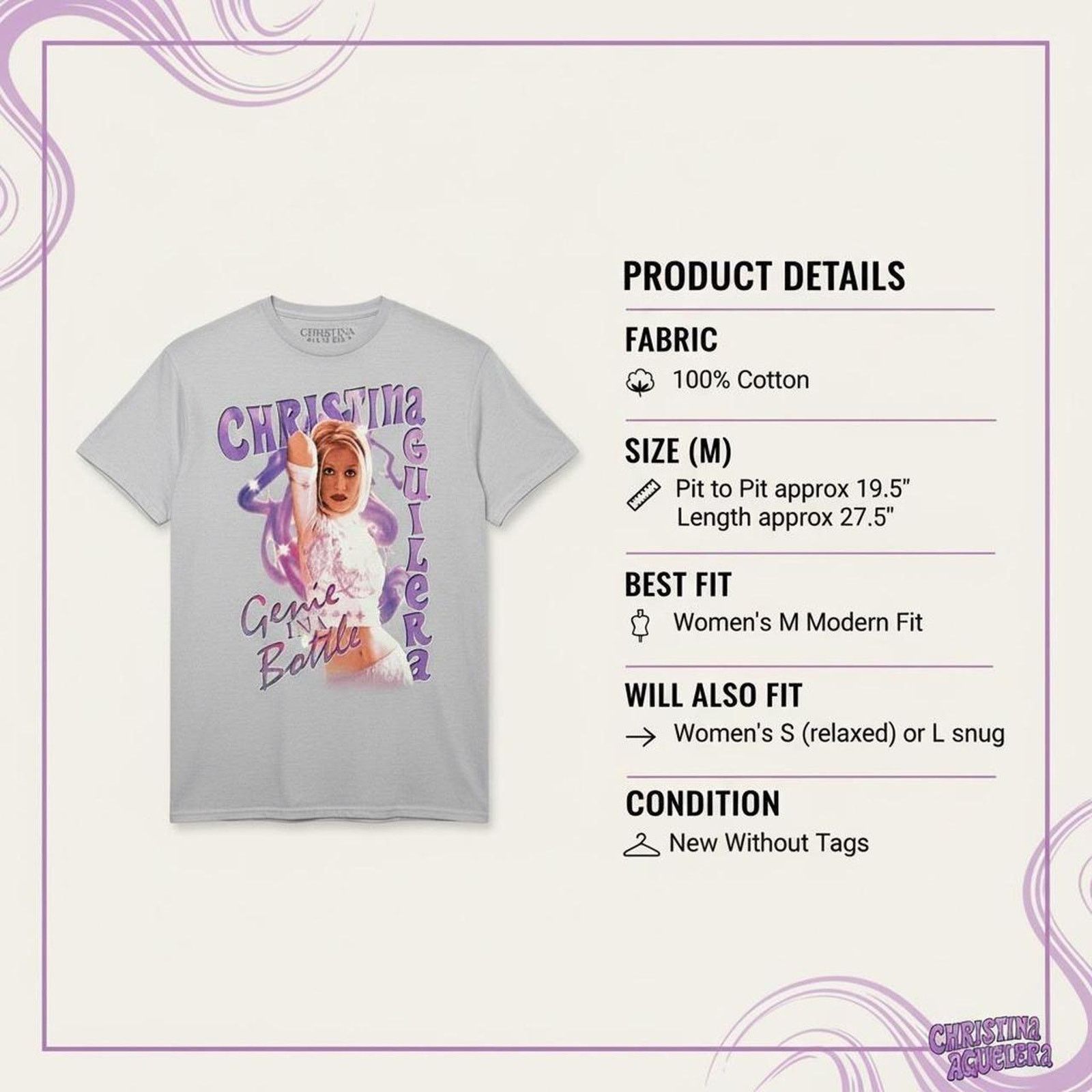 Other Christina Aguilera Genie in a Bottle Tee Size M (NWOT) Size US M / EU 48-50 / 2 - 6 Thumbnail