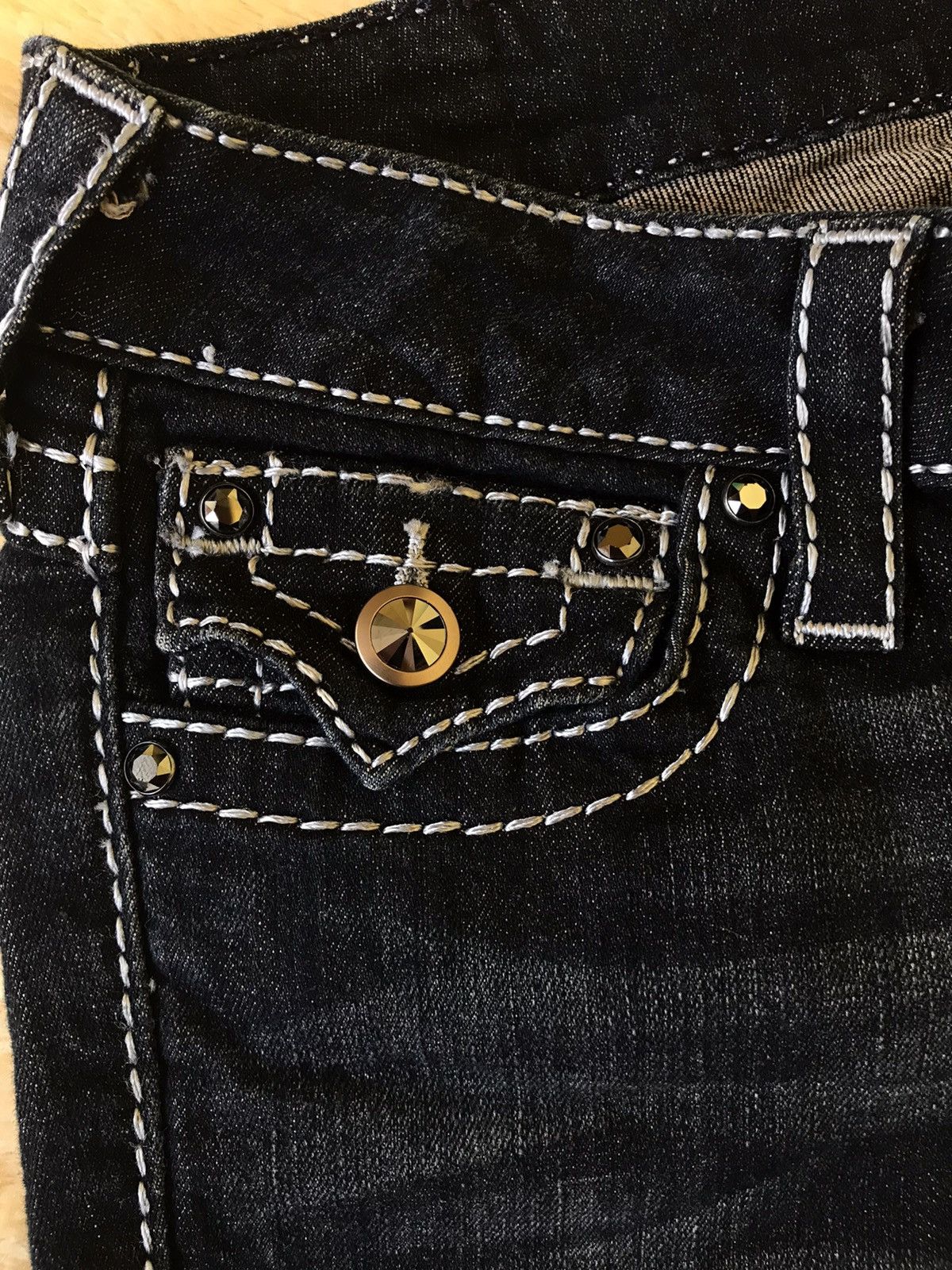 True Religion True Religion Made in USA Vintage Skinny Jeans Navy Size 27" / US 4 / IT 40 - 5 Thumbnail