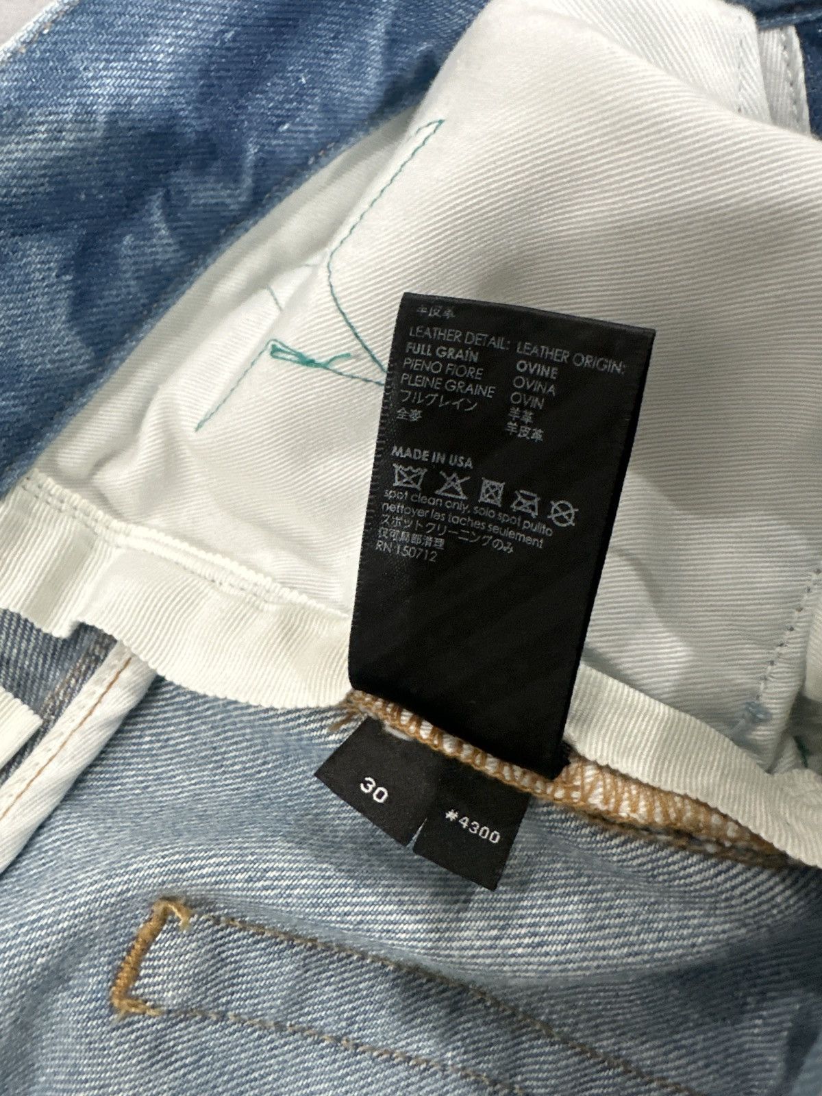 Amiri Amiri Chemist Leather Star Blue Jeans Size US 30 / EU 46 - 7 Thumbnail