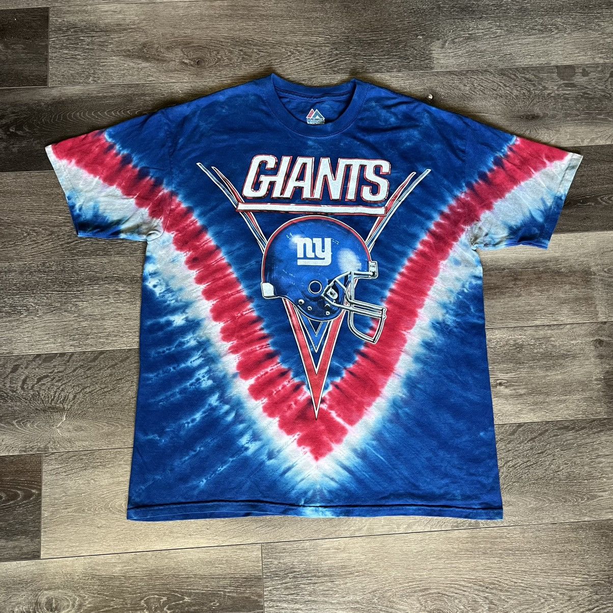 NFL Vintage NFL Majestic New York Giants Helmet Tie Dye T Shirt Size US XL / EU 56 / 4 - 1 Thumbnail