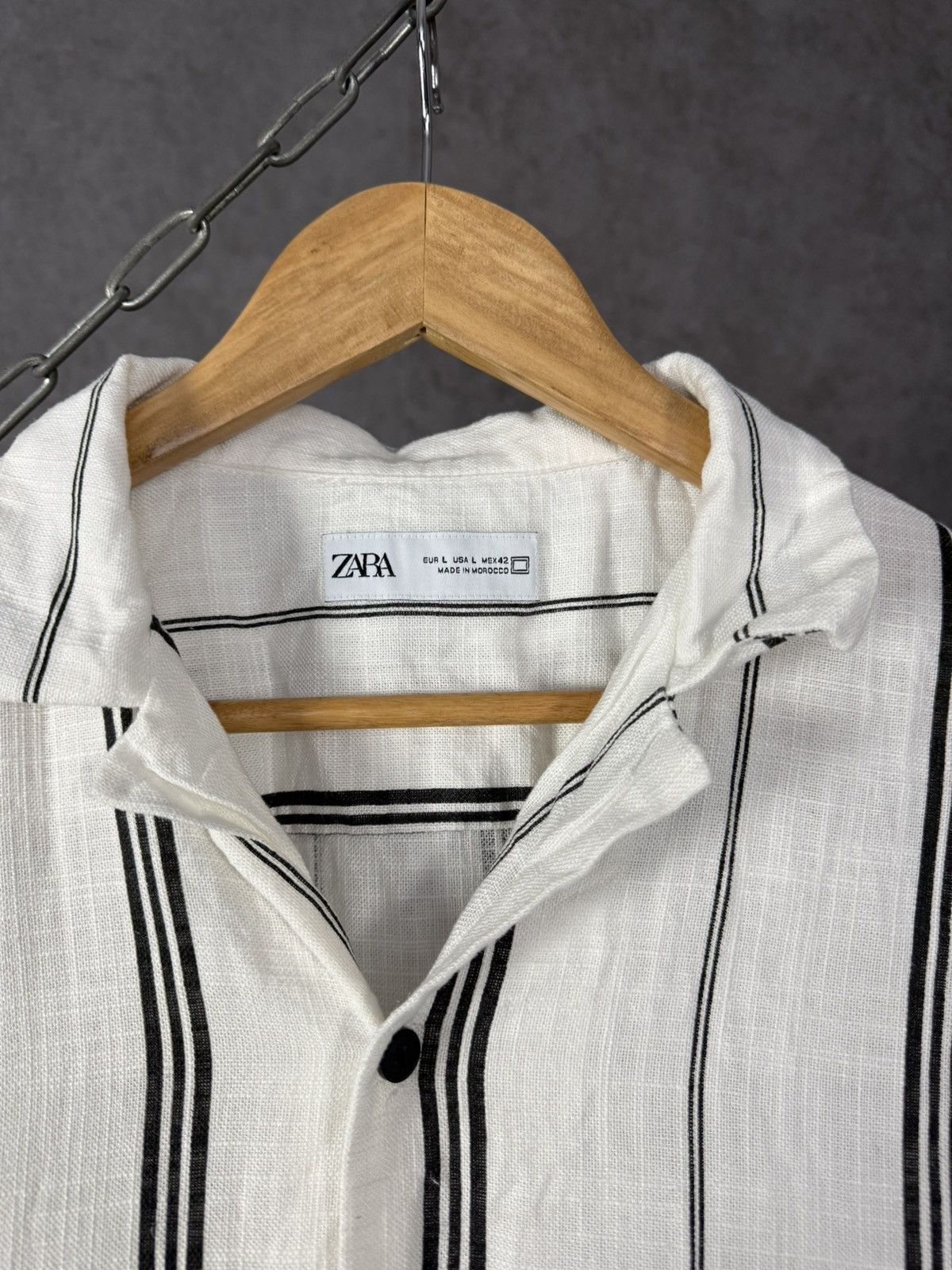 Zara Zara Man designer linen shirt Size US L / EU 52-54 / 3 - 3 Thumbnail