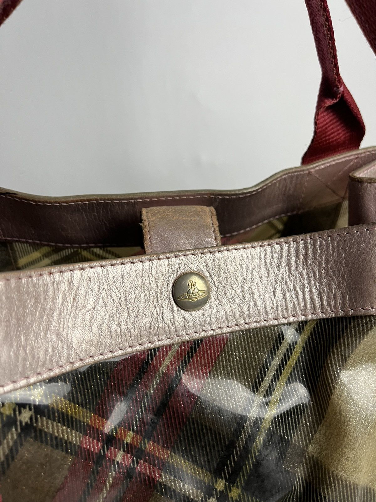 Vivienne Westwood Vivienne Westwood PVC Plastic Tartan Tote Bag with Pouch Size ONE SIZE - 8 Thumbnail