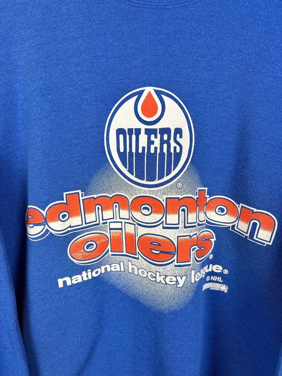 NHL 90s Vintage Edmonton Oilers NHL Trench Sweatshirt Crewneck M Size US M / EU 48-50 / 2 - 2 Thumbnail