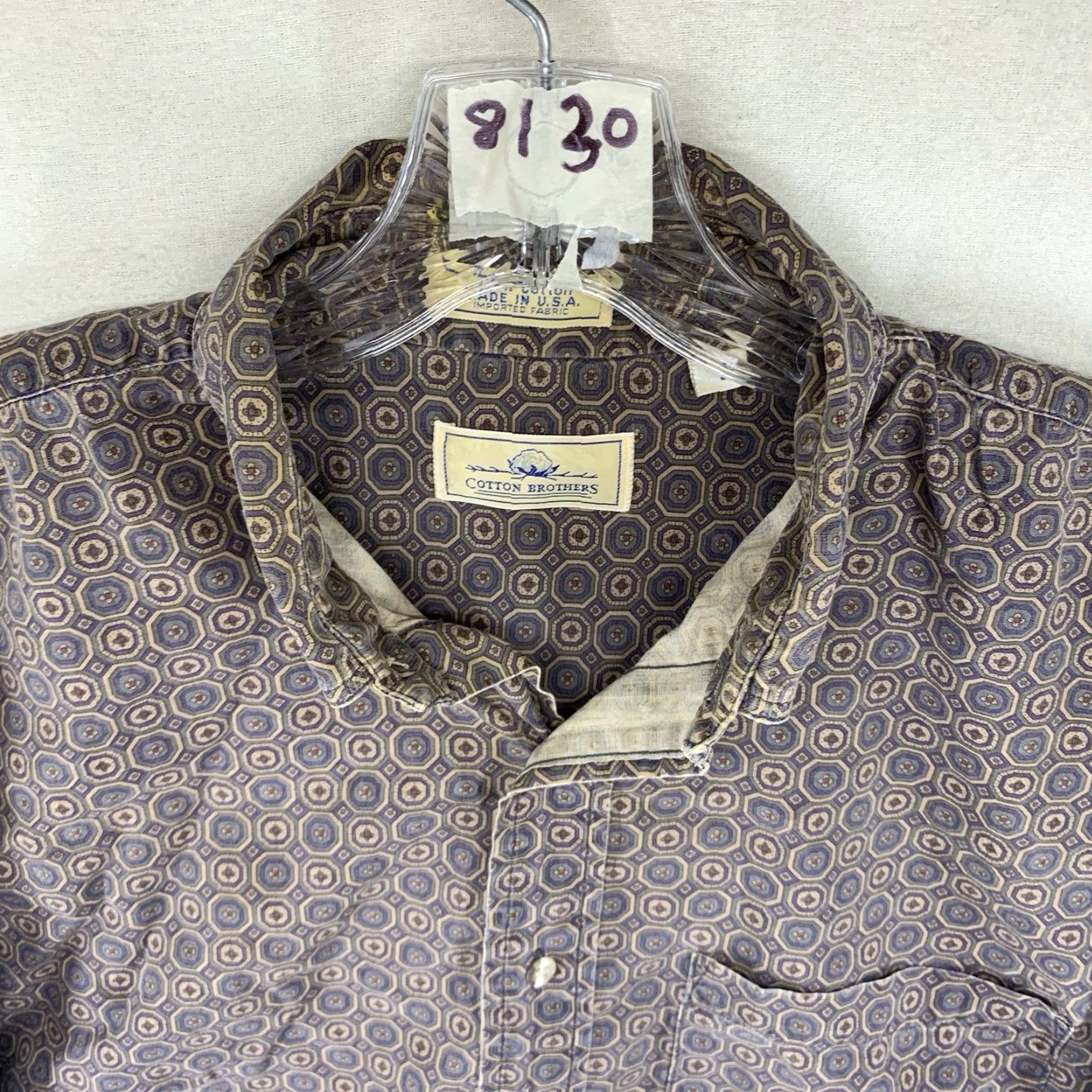 Vintage VINTAGE Cotton Brothers Men's Button-Up Shirt Long Sleeve Casual Western 80s 90s Earth Tones Size US L / EU 52-54 / 3 - 3 Thumbnail