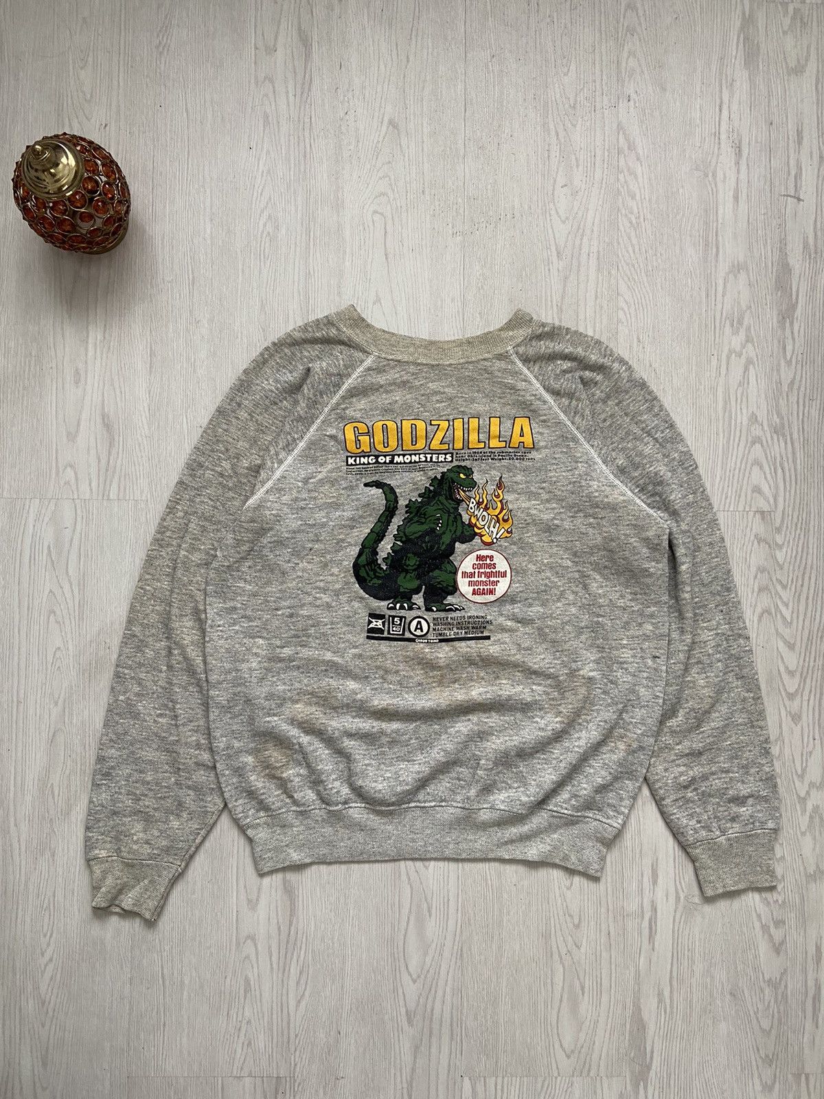 Vintage Vintage 1989’s Godzilla ‘King Of Monsters’ Movie Sweatshirt Size US M / EU 48-50 / 2 - 1 Thumbnail