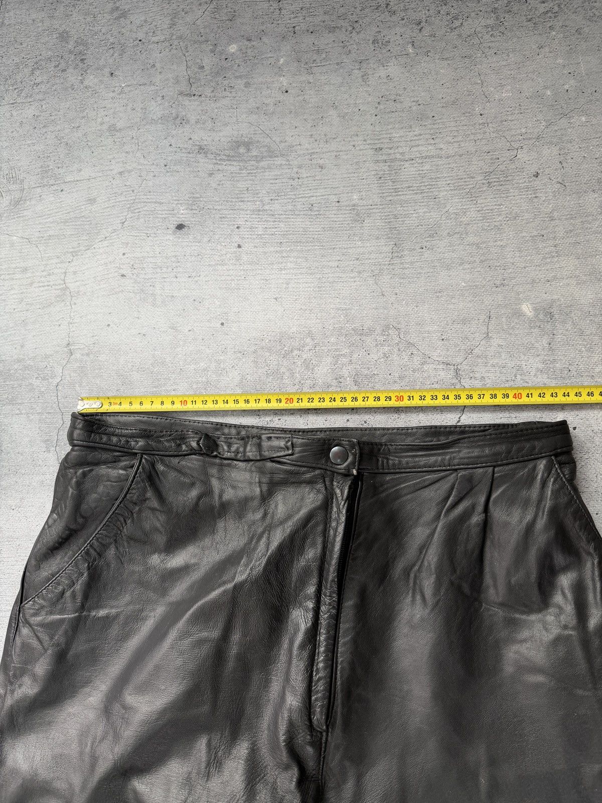 Leather Vintage 1990s Leather Black Riding Chap Pants Emo Pants Size US 35 - 10 Thumbnail