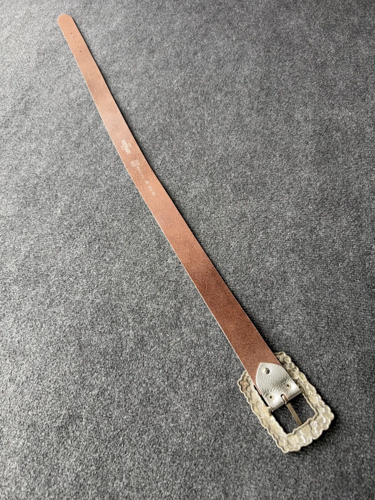 Japanese Brand Vintage Italian Vittozzi Leather Belt Boho Western Buckle Size ONE SIZE - 9 Thumbnail