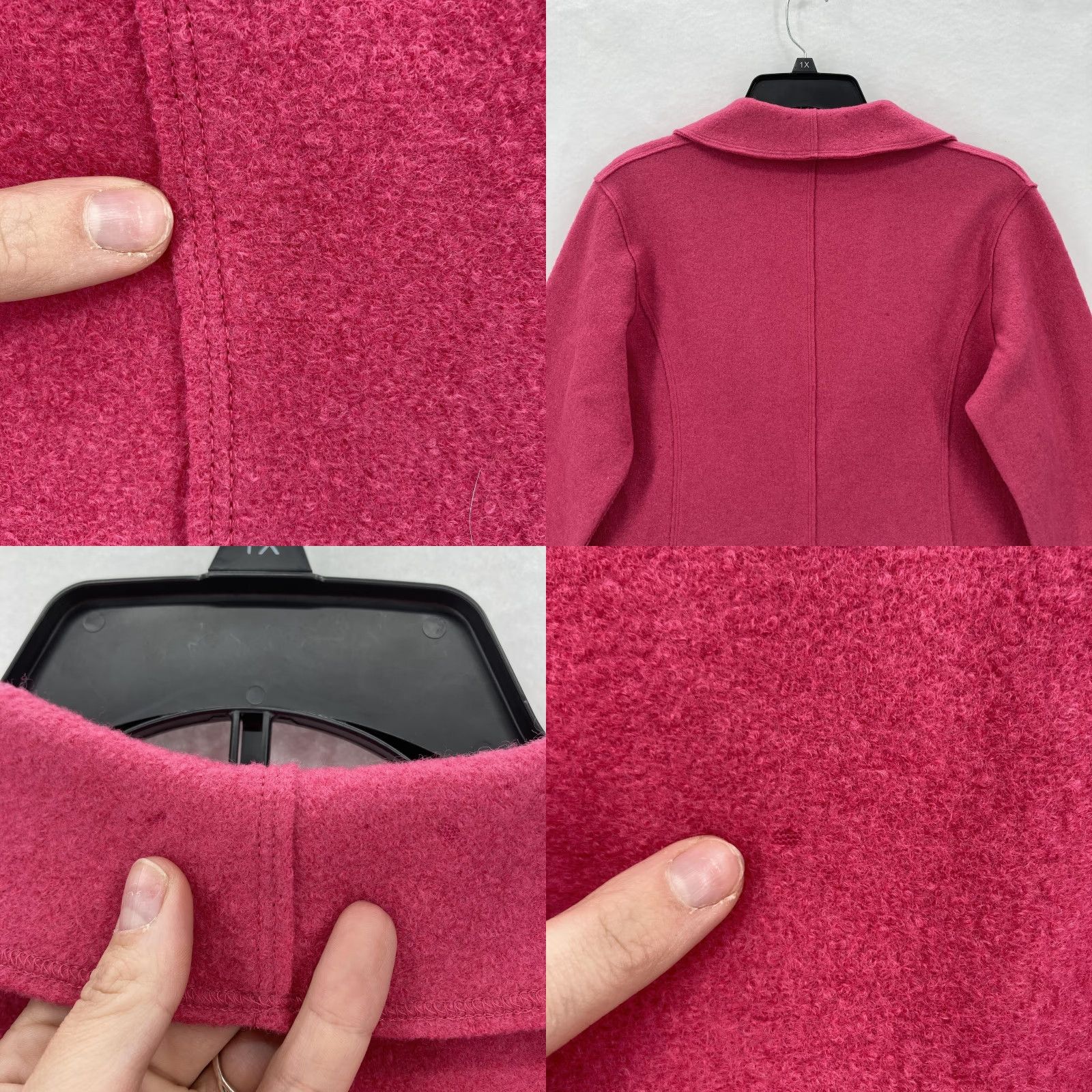 Eileen Fisher Eileen Fisher Blazer Womens Medium Pink Wool Nylon Knit Shawl Collar Button Coat Short Jacket Size M / US 6-8 / IT 42-44 - 10 Thumbnail
