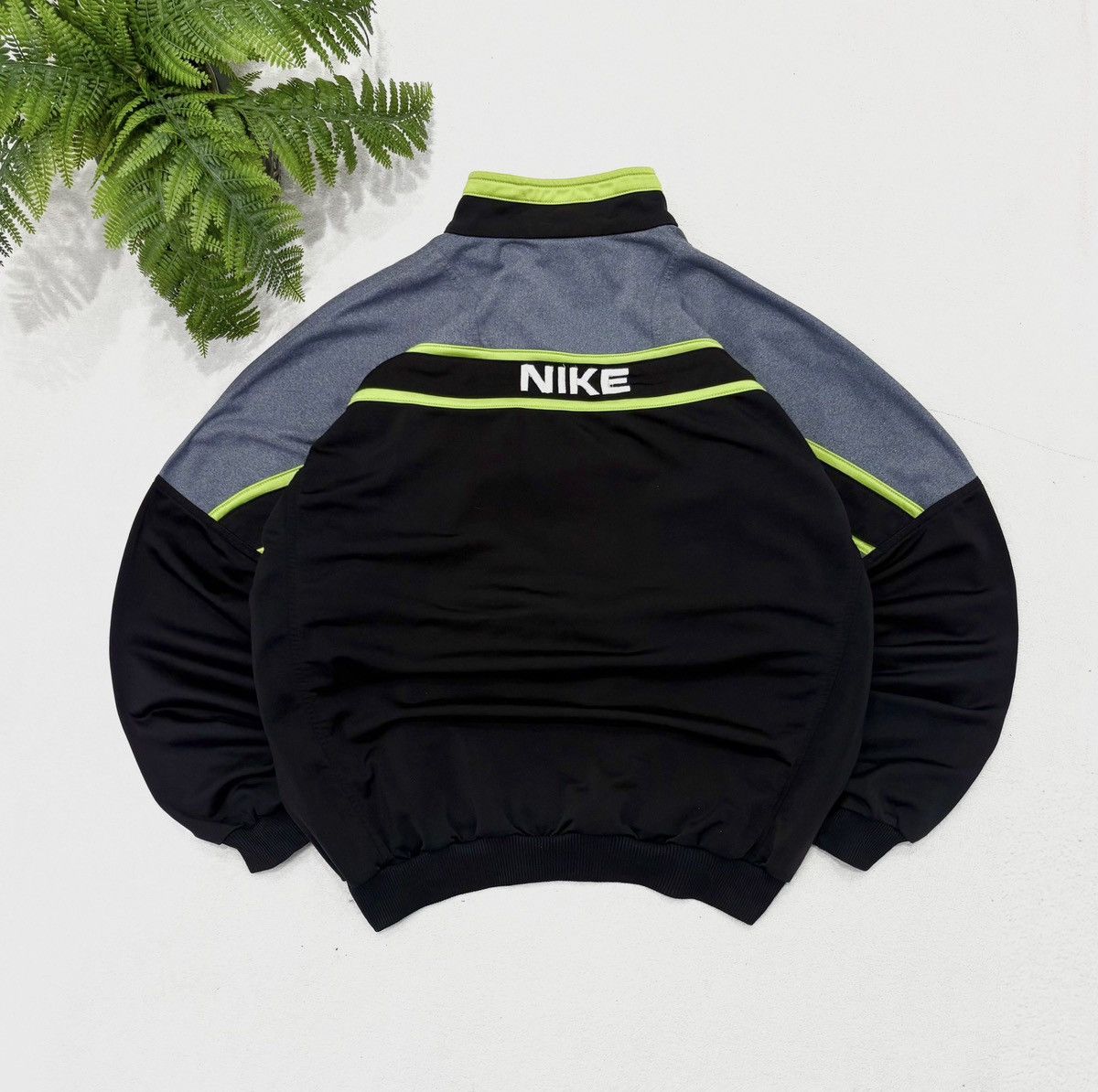 Nike 90s Nike Vintage Track Jacket Double Logo Oversized Jacket Size US L / EU 52-54 / 3 - 1 Thumbnail