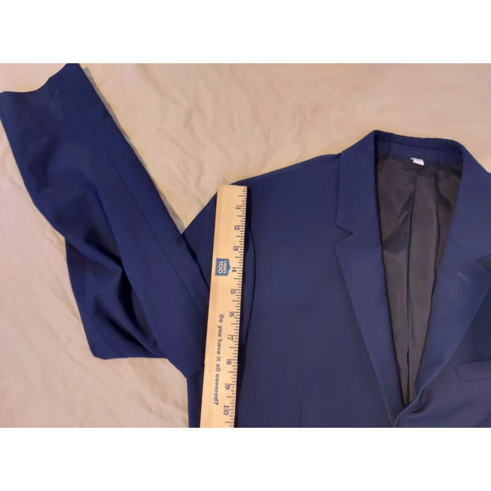 Express Express Wool Blazer 2 Piece Suit Navy Blue 38S Mens Size 38R - 4 Thumbnail