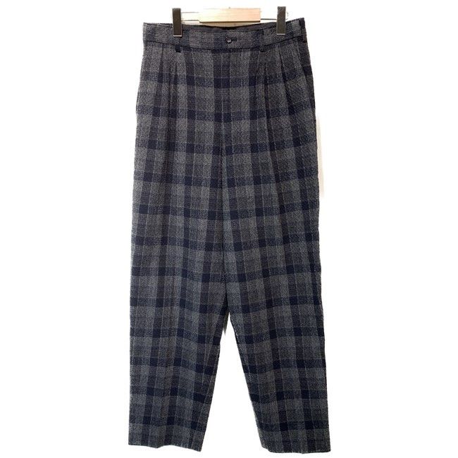 Comme des Garcons Homme Cropped Pants Tapered Bottoms Wool Cotton Check ...