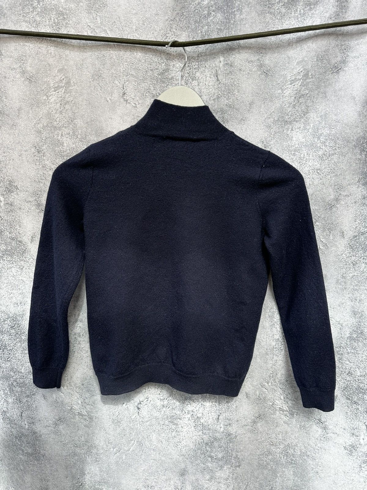 Sezane Sezane Jacob Jumper Navy Italy Merino Wool Sweater Size XS / US 0-2 / IT 36-38 - 3 Thumbnail