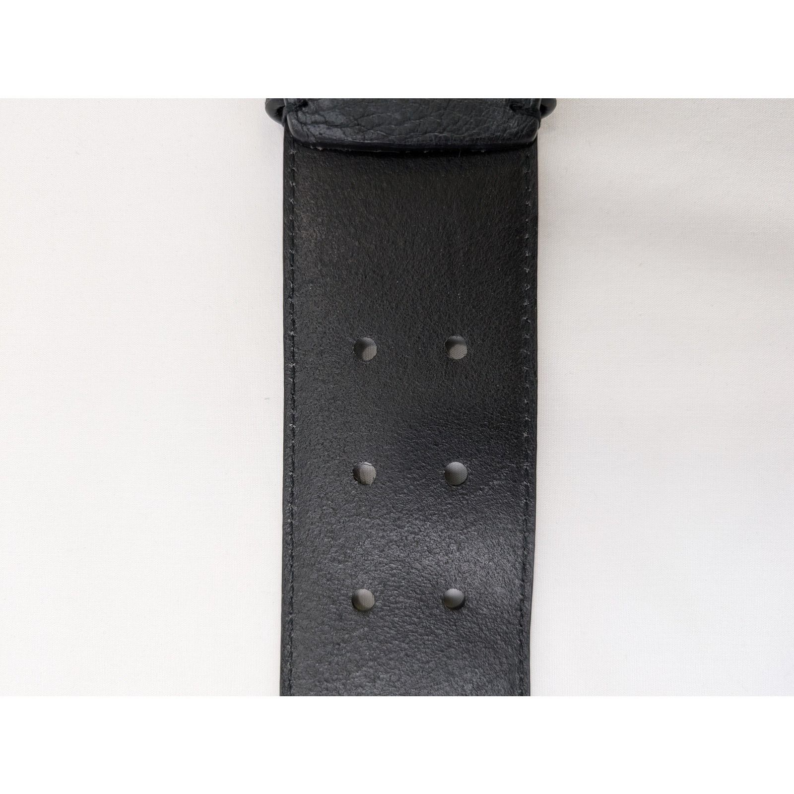 Balenciaga o1rshd1 Size: 75cm / Vegetal Calf Belt in Black Size 30 - 6 Thumbnail