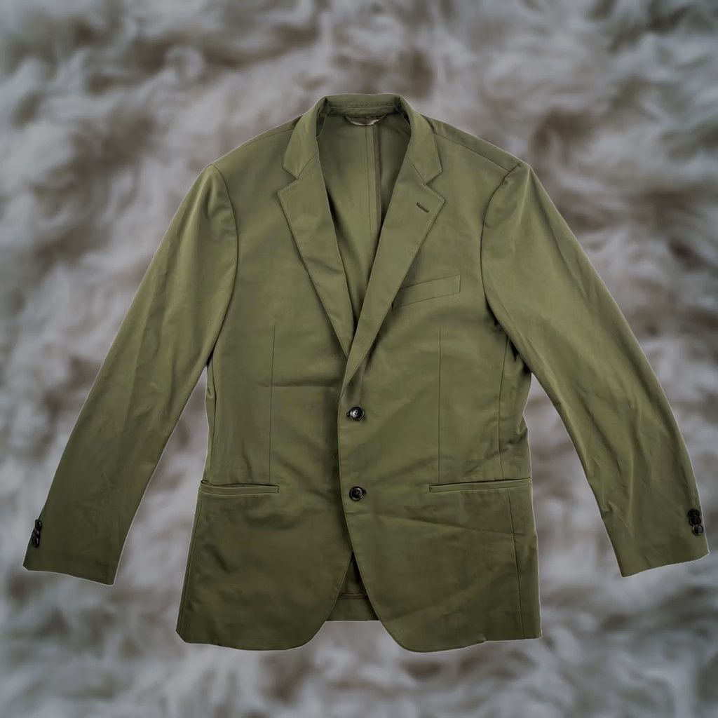 Vintage Sene Men's Blazer Jacket UV Stretch Tech Green 2-Button 100% Polyester 38 Short Size US 38 / EU 54 - 1 Thumbnail