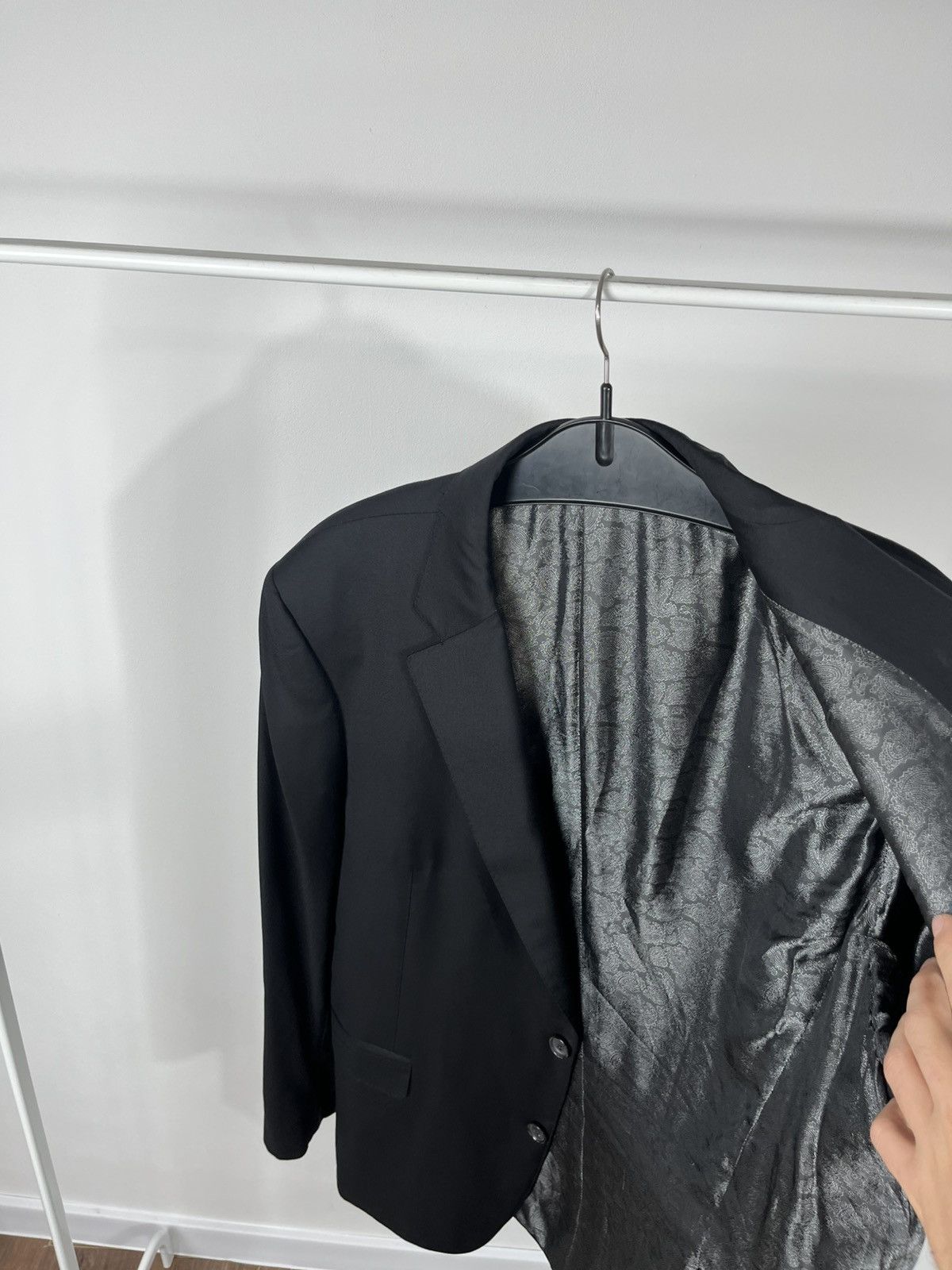 Canali Canali Super 150s Wool Blazer Black Made in Italy 56R Size 46R - 9 Thumbnail