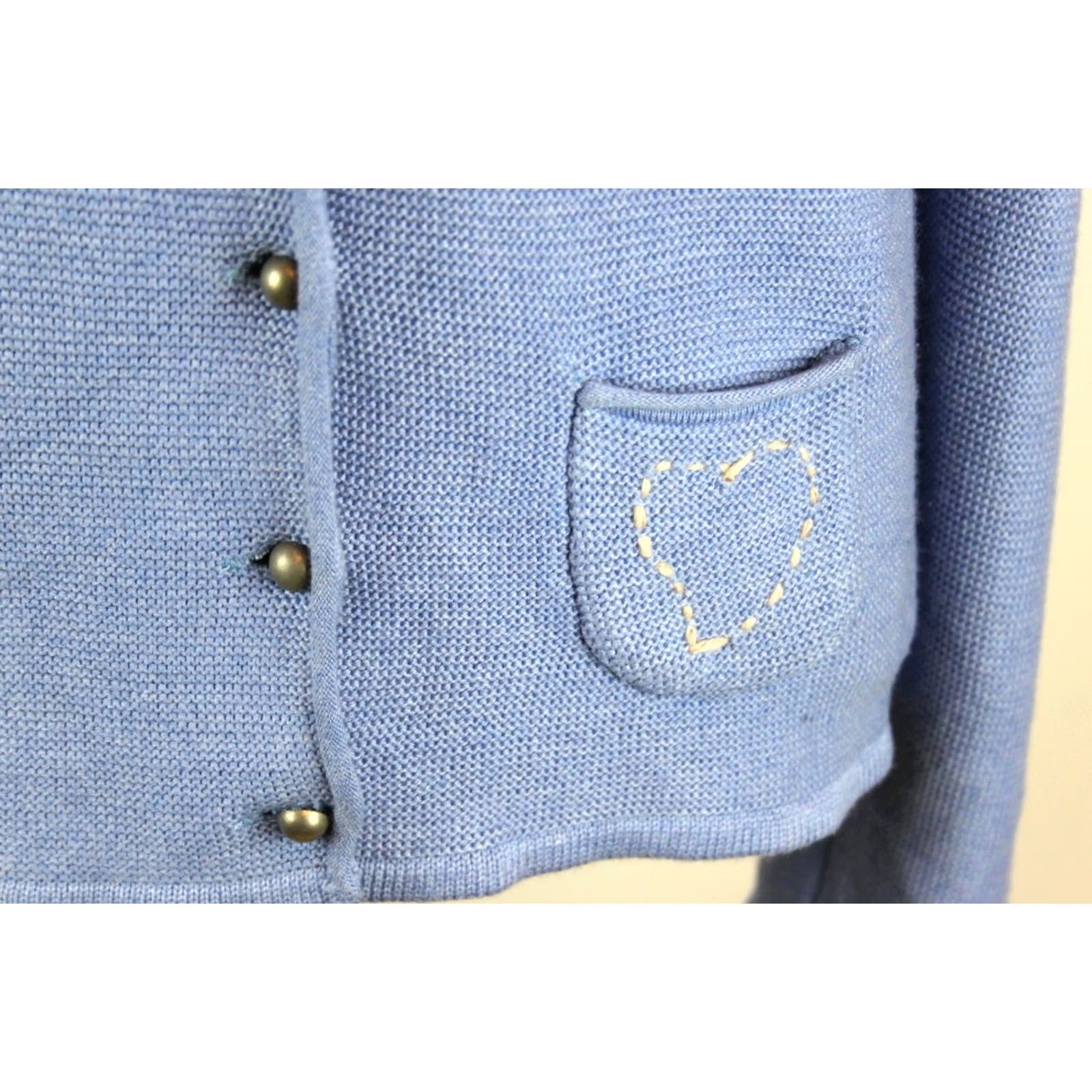 Vintage Stockerpoint Blue Cardigan Shirt Womens 42 Cotton Acrylic 50/50 Vintage Measurements 60cm Size M / US 6-8 / IT 42-44 - 2 Thumbnail