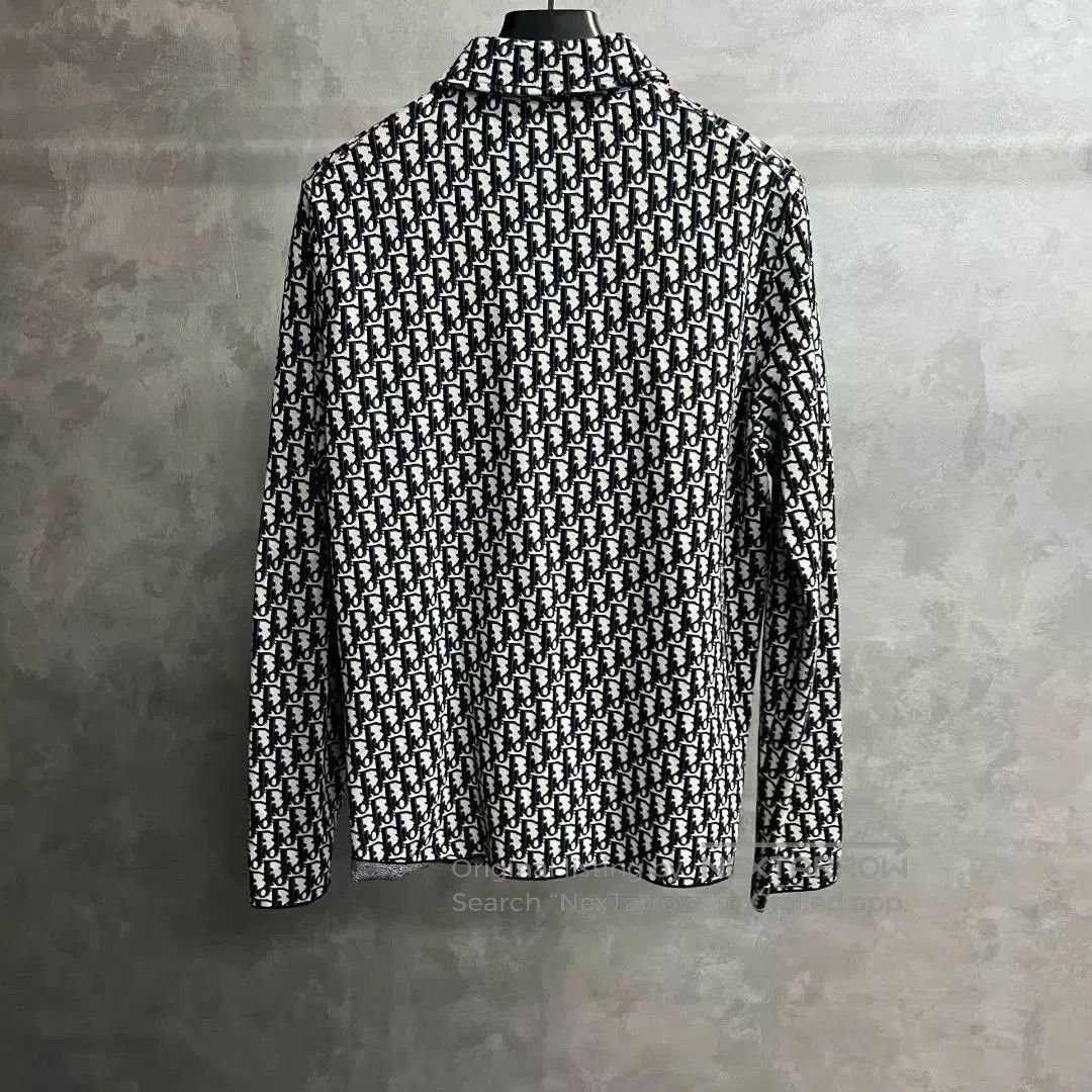 Dior dior beige navy logo long sleeve shirt. Size US M / EU 48-50 / 2 - 5 Thumbnail
