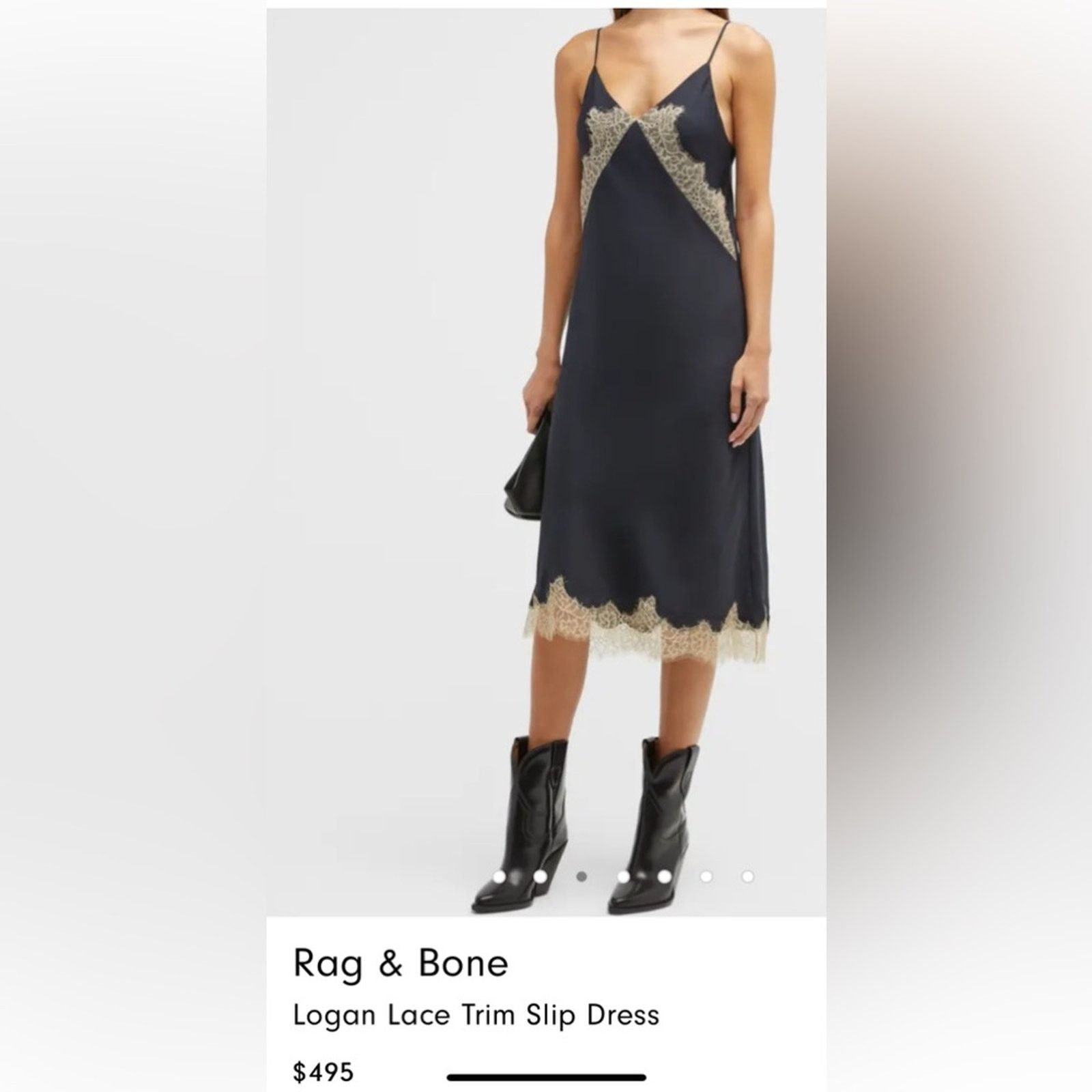 Vintage 90’s BLACK SILKY SATIN SLIP NIGHTY WITH LACE TRIM Size M / US 6-8 / IT 42-44 - 2 Thumbnail