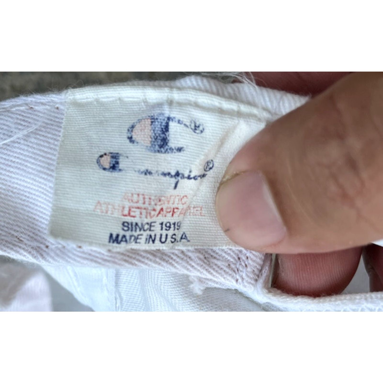 Champion VINTAGE Champion Hat Snapback Baseball Cap Mens White Spell Out Script USA Mens One Size Adjustable Logo Baseball Cap Size ONE SIZE - 5 Thumbnail