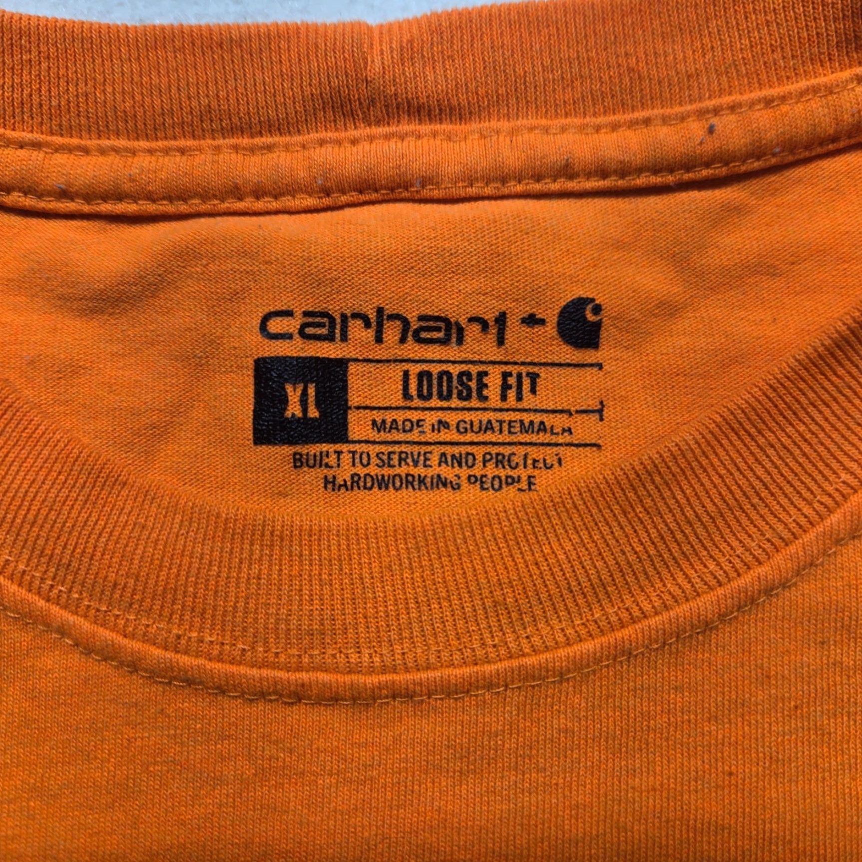 Carhartt Vintage Carhartt Men's T-Shirt Short Sleeve Work Shirt XL Orange Construction Worker 90s Size US XL / EU 56 / 4 - 2 Thumbnail