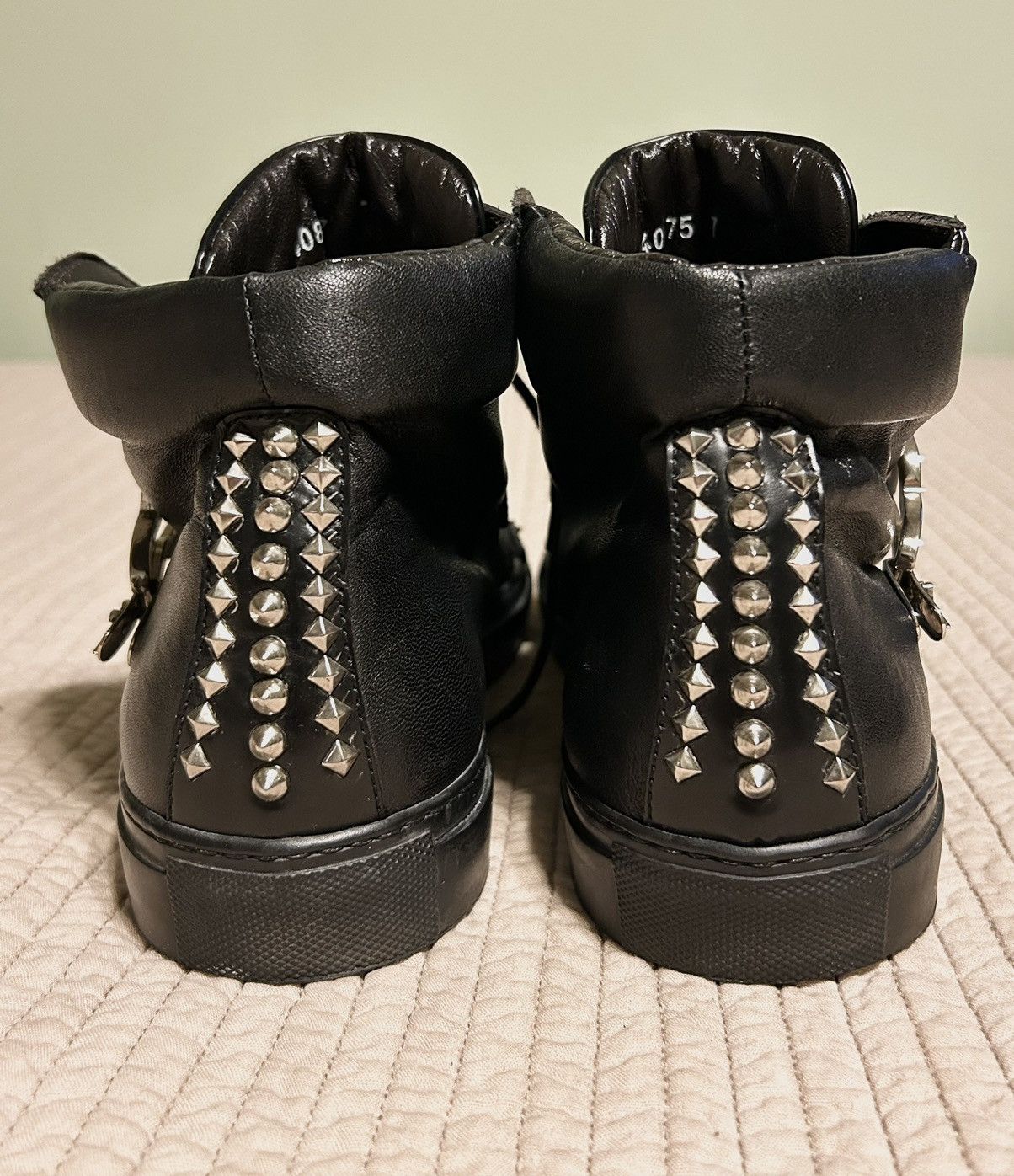 Paciotti 2007 Spiked Boxcalf Hi-tops Size US 10 / EU 43 - 3 Thumbnail