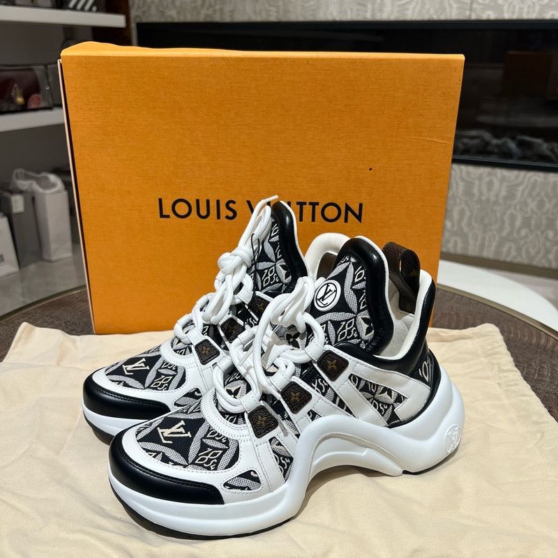 Louis Vuitton Louis Vuitton Archlight 1.0 Black and White Sneakers 0079 Size US 10 / EU 43 - 1 Thumbnail