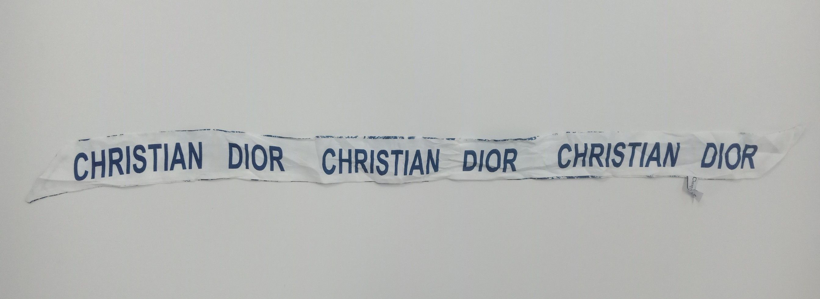 Christian Dior Monsieur Christian Dior Silk Toile De Jouy Mitzah Scarf Blue #E Size ONE SIZE - 2 Thumbnail