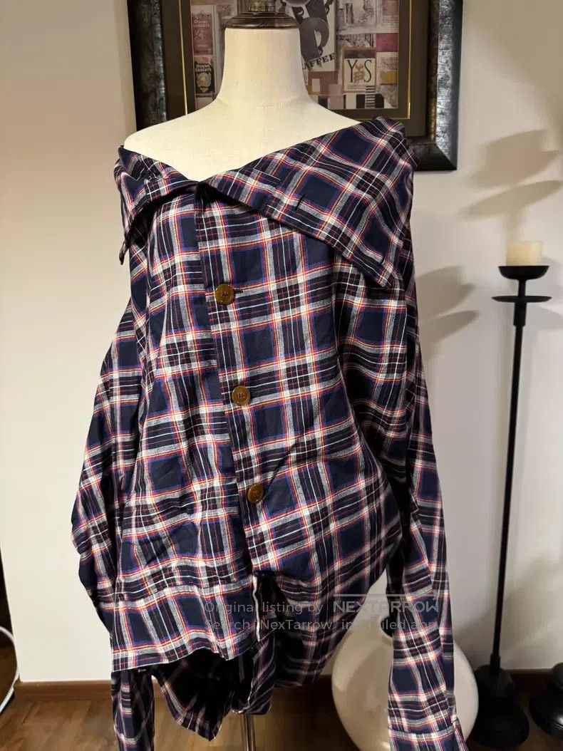 Vivienne Westwood Vivienne Westwood Asymmetric oblique collar and lapel chec Size M / US 6-8 / IT 42-44 - 6 Thumbnail