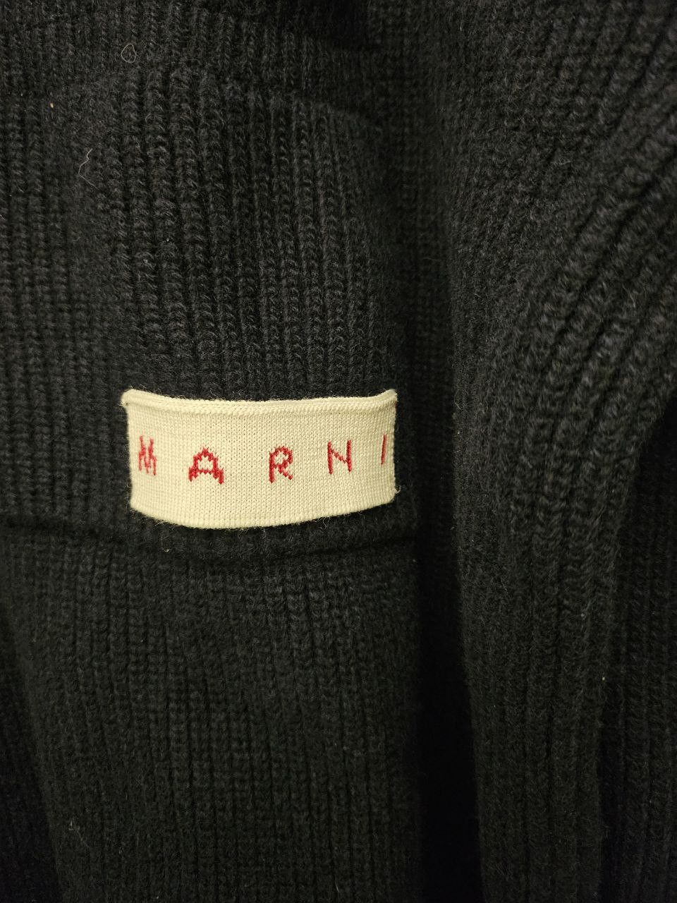 Marni Asymmetrical Distressed Logo Sweater Size US S / EU 44-46 / 1 - 3 Thumbnail