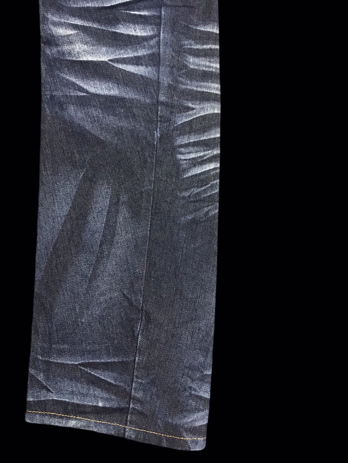 Designer × Japanese Brand × Morgan Homme 💥DENIM ART💥MORGAN HOMME SICK DOPE FADES CURVED DENIM F173 Size US 31 - 8 Thumbnail