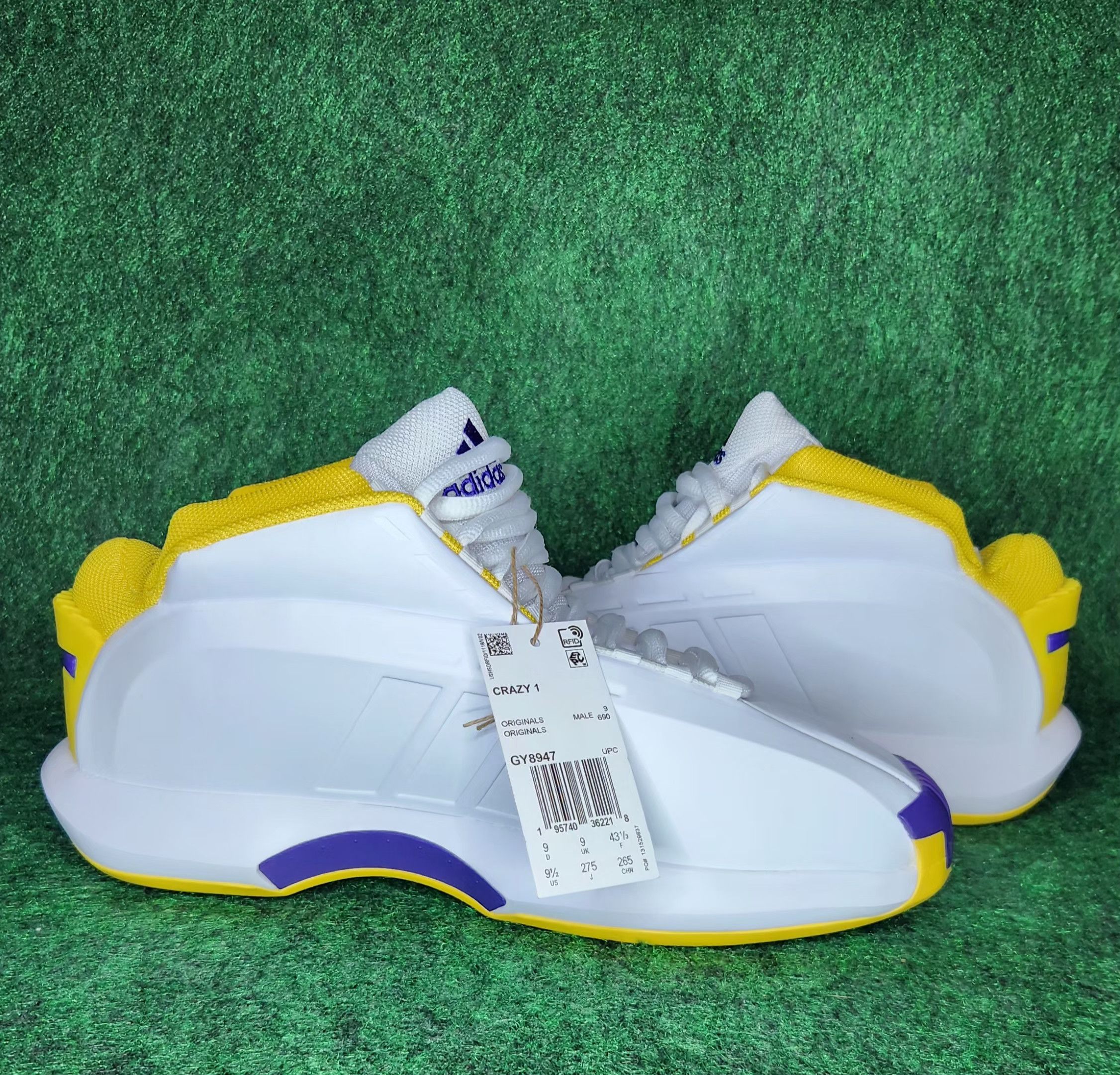 Adidas × Vintage Adidas Crazy 1 Lakers Home Men's 9.5 Shoes GY8947 Size US 9.5 / EU 42-43 - 5 Thumbnail