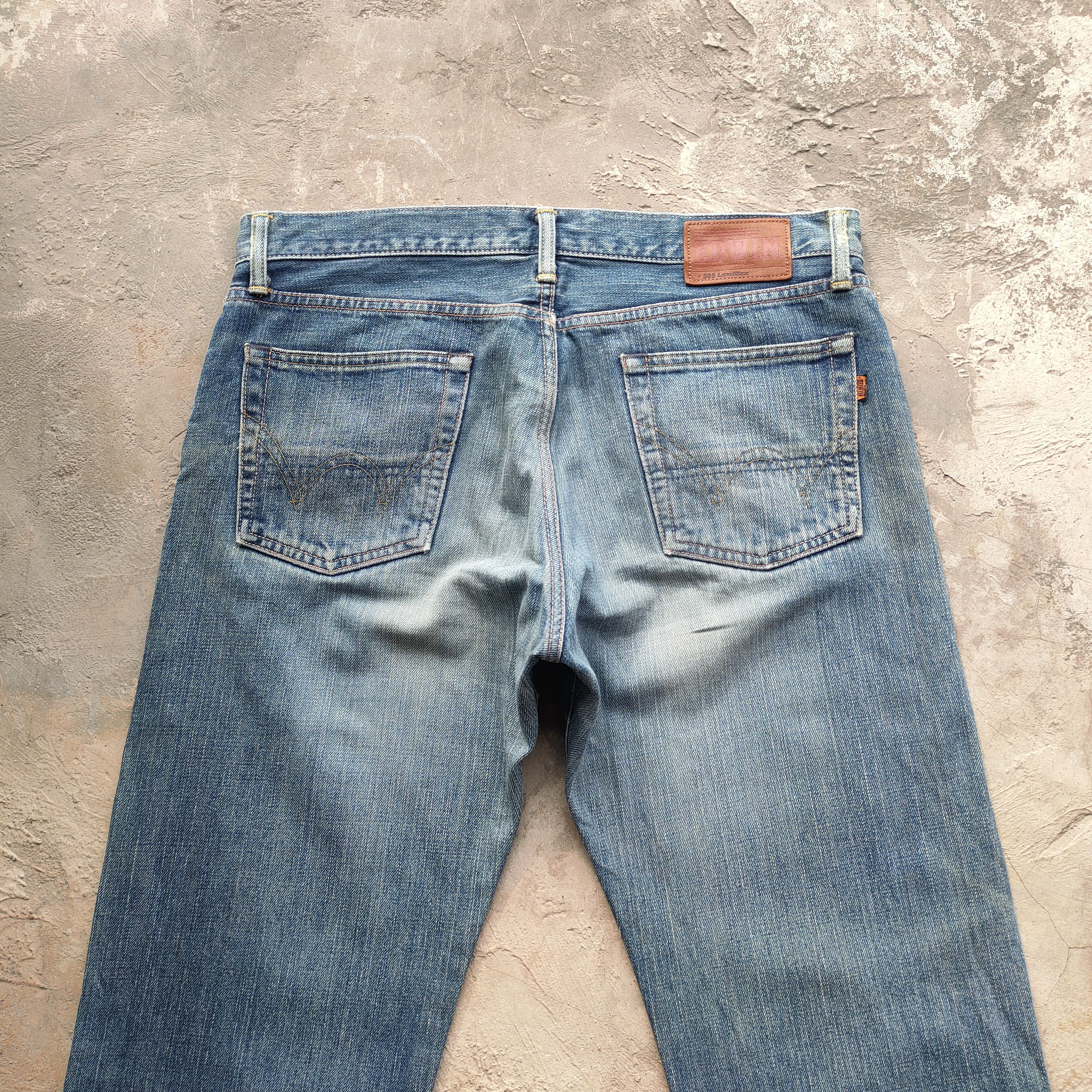 Edwin VINTAGE EDWIN 505 ORANGE TAG DISTRESSED FADED JEANS PANTS Size US 34 / EU 50 - 10 Thumbnail