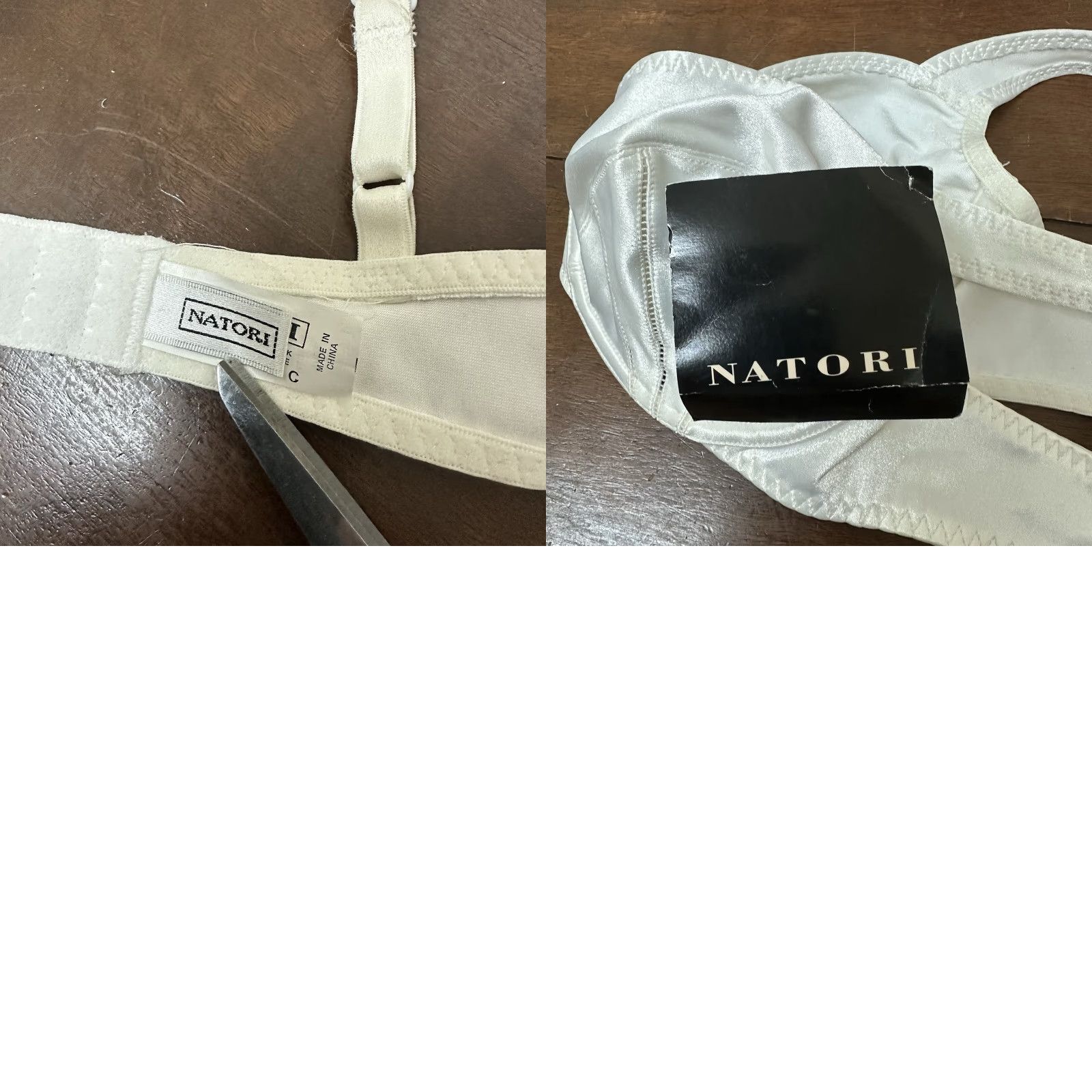 Vintage VINTAGE Natori Satin Nylon Bullet Push Up Bra 34C Beige 34C Pin Up Womens Size ONE SIZE - 8 Thumbnail