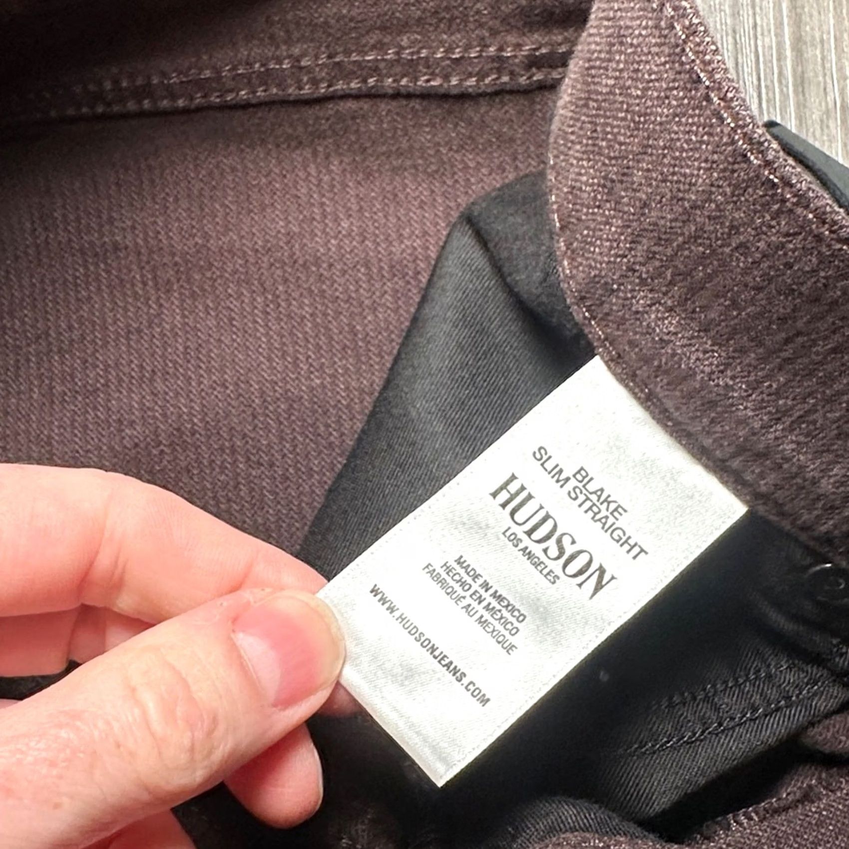 Vintage Hudson Jeans Hudson Blake Slim Straight Timber Textured Jeans 31 Brown Men Regular 31 Inseam 32 Fashion 90s MS8635 Size US 31 - 8 Thumbnail