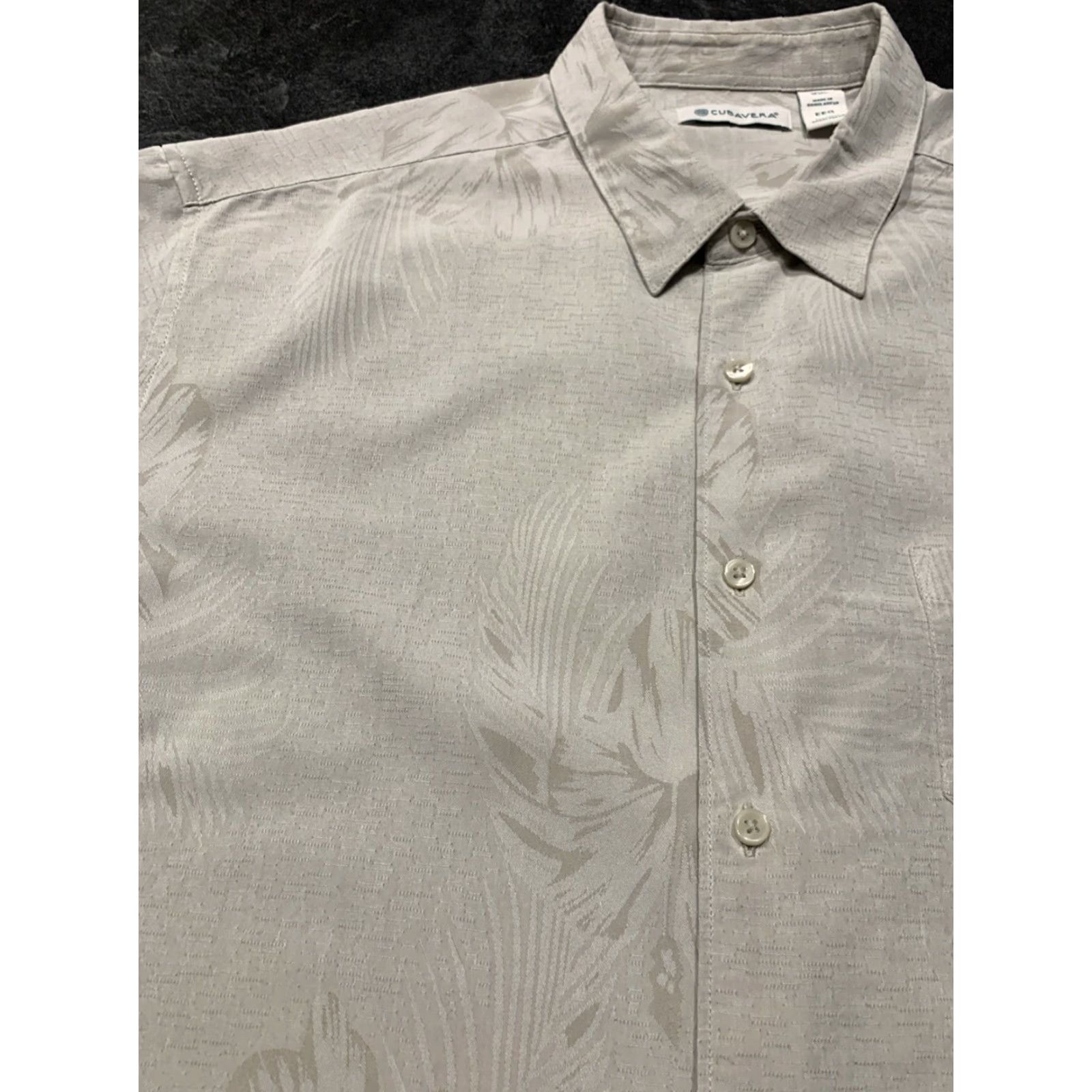 Cubavera Cubavera Men’s Short Sleeve Hawaiian Shirt 2XL Linen Rayon Floral Casual Beach Modern Size US XXL / EU 58 / 5 - 4 Thumbnail