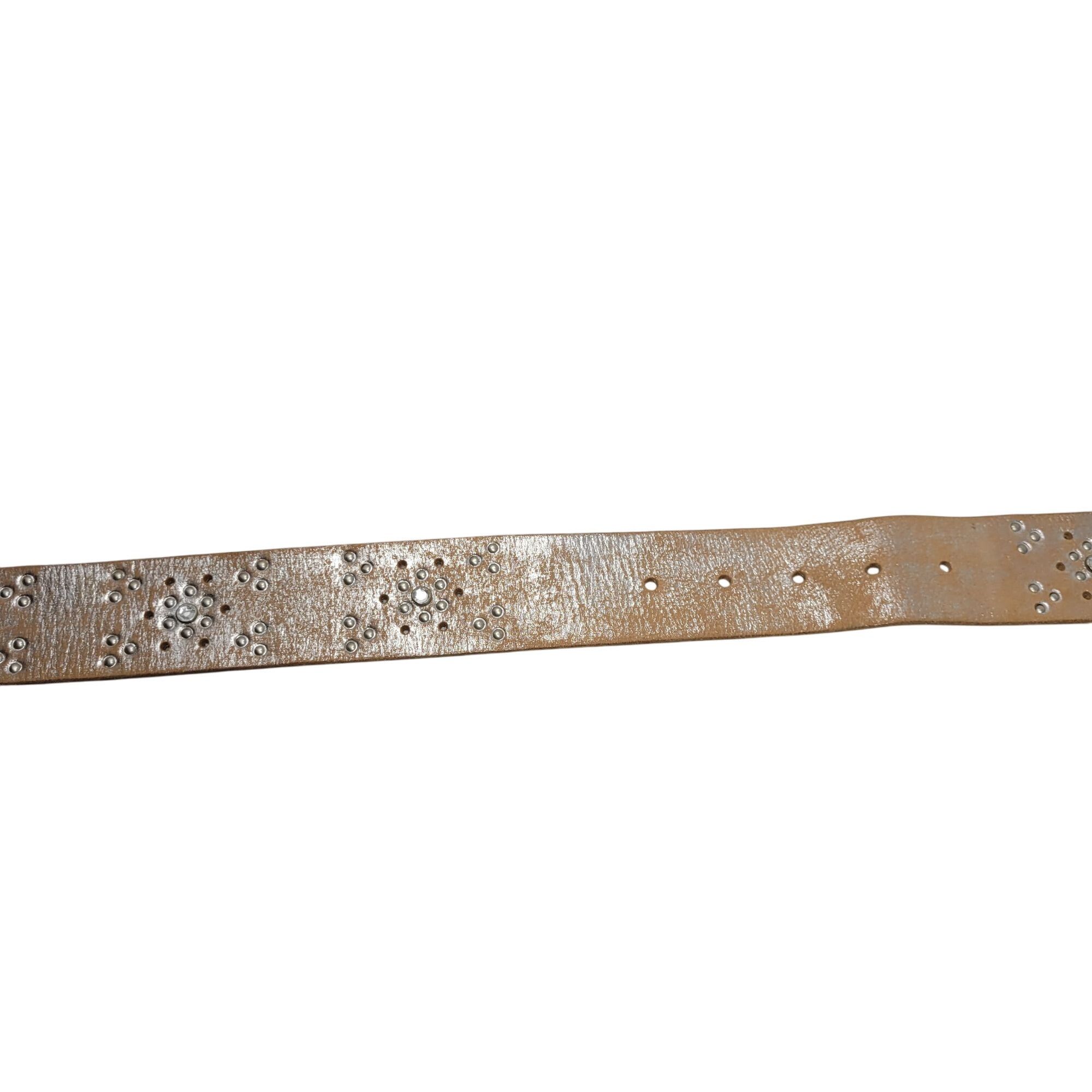 Aeropostale Aeropostale Western Studded Rhinestone Leather Belt Sz S Tan Size ONE SIZE - 9 Thumbnail