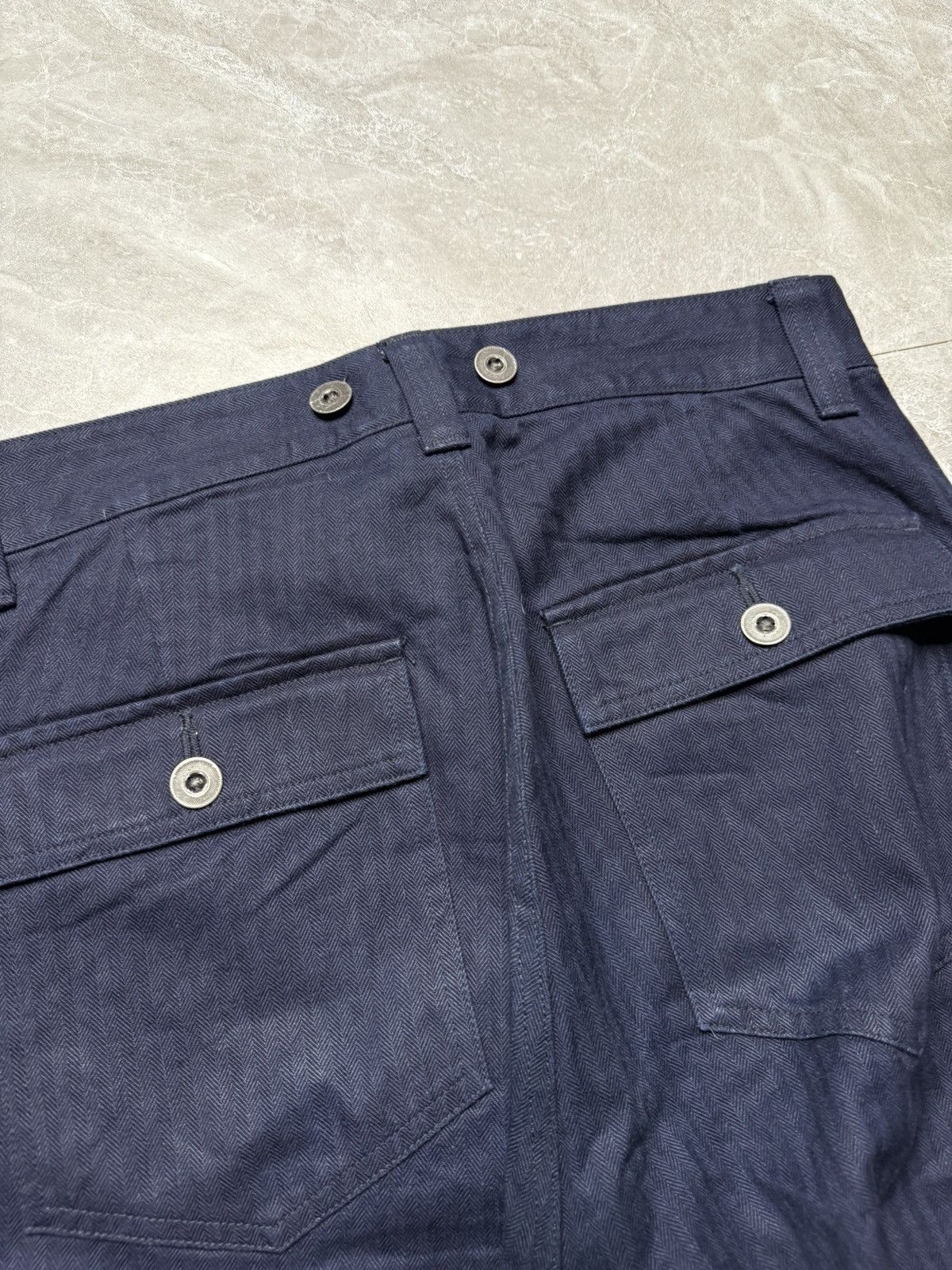 Nigel Cabourn Nigel Cabourn Indigo Dyed Fatigue Trousers Size US 32 / EU 48 - 6 Thumbnail
