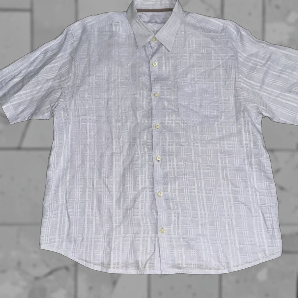 Tommy Bahama VINTAGE Tommy Bahama Hawaiian Shirt XL Purple Linen Short Sleeve Mens Size US XL / EU 56 / 4 - 1 Thumbnail