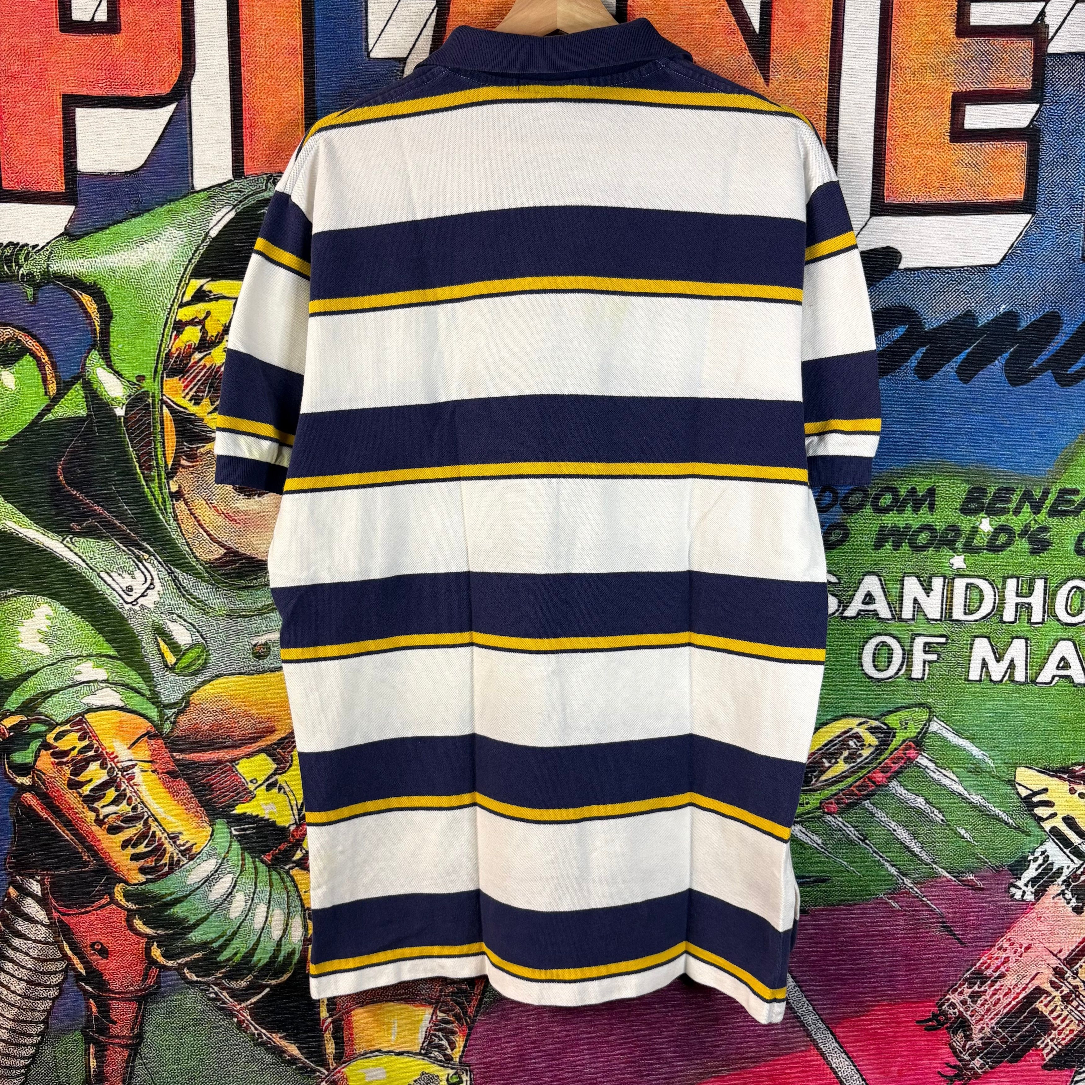 Polo Ralph Lauren Polo Ralph Lauren Blue & Yellow Polo Tee Size Large Size US L / EU 52-54 / 3 - 4 Thumbnail