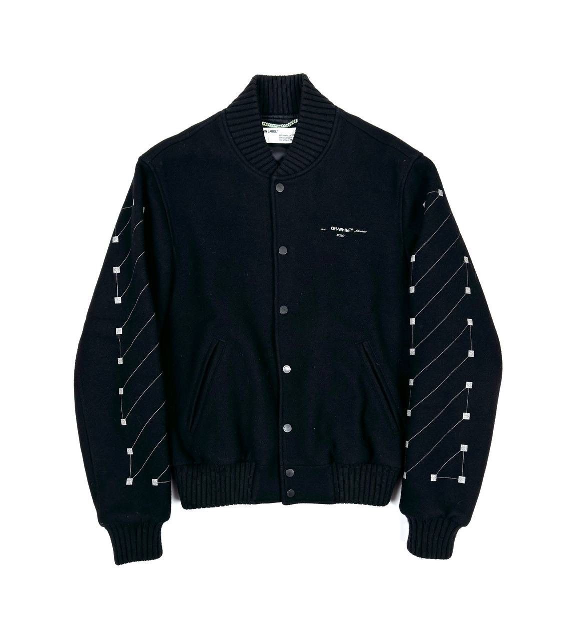 Off-White Off-White Wool Varsity Bomber Jacket Size US M / EU 48-50 / 2 - 1 Thumbnail