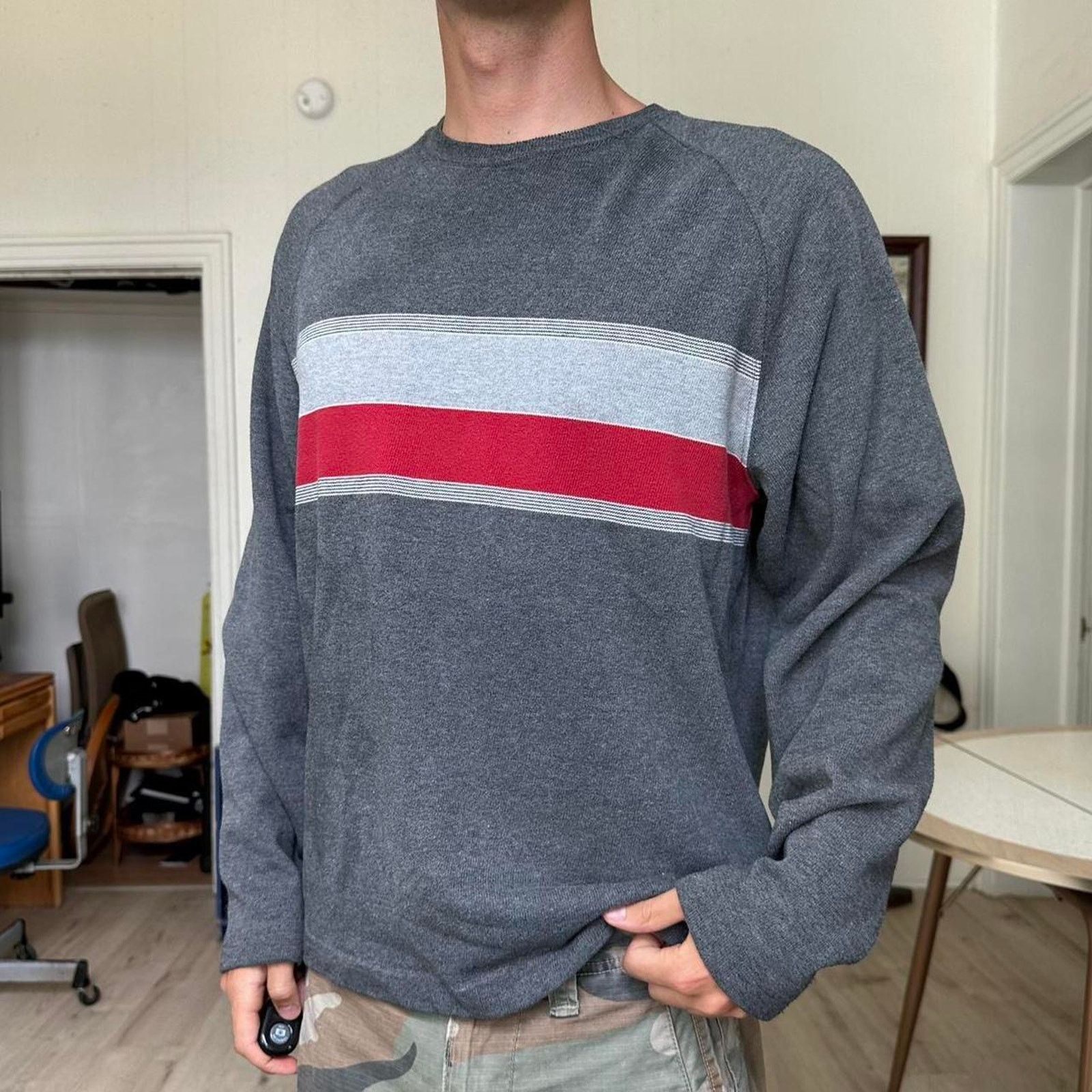 Old Navy × Vintage VINTAGE Y2K Old Navy Striped Longsleeve Sweater Pullover Size US L / EU 52-54 / 3 - 1 Thumbnail