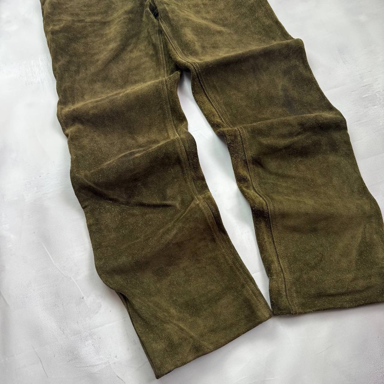 Levi's Vintage Levis 60-70's men's suede leather rare dark green Size US 32 / EU 48 - 9 Thumbnail
