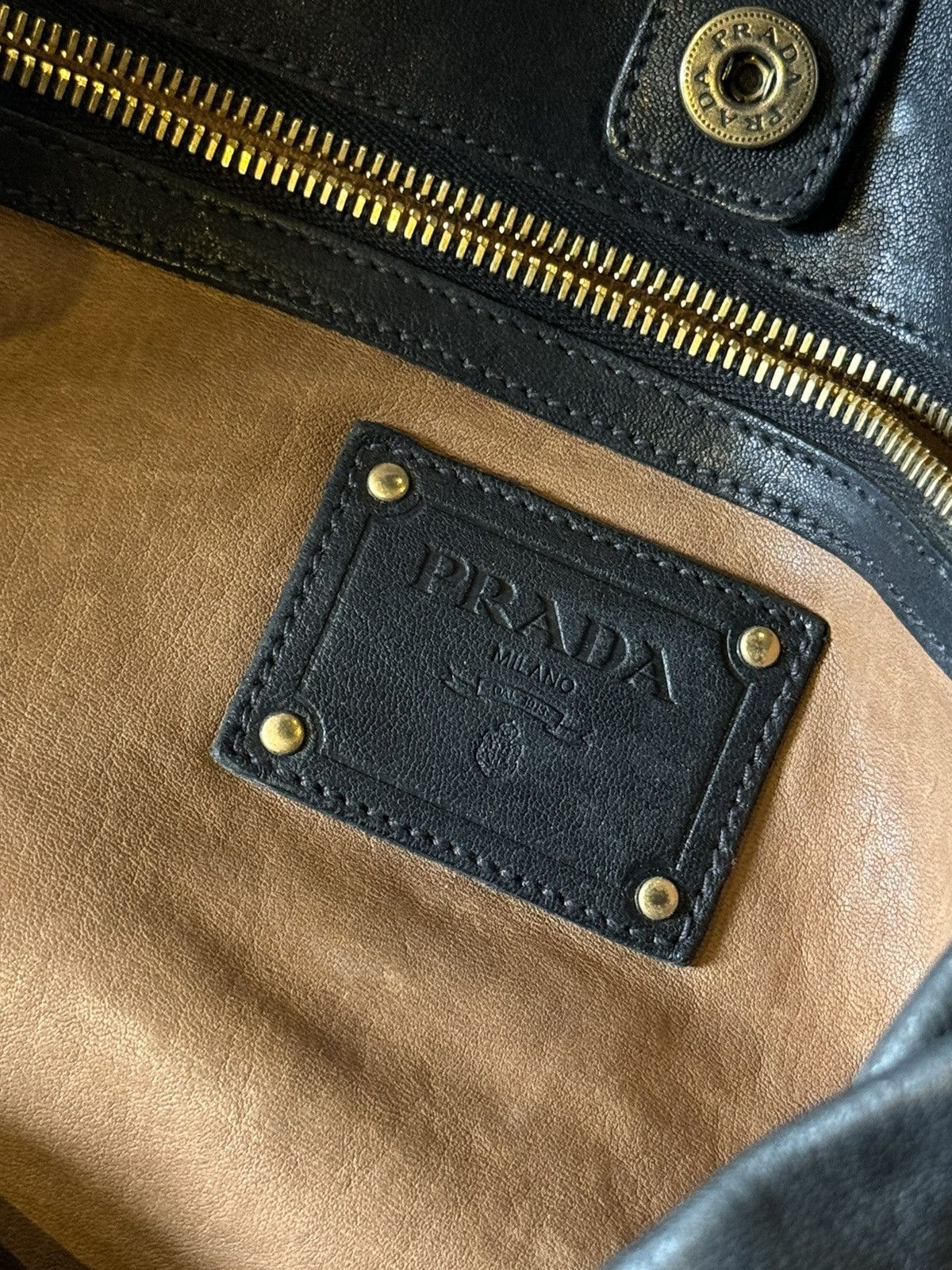 Prada PRADA Nappa Studded Aviator Shopping Tote Size ONE SIZE - 8 Thumbnail