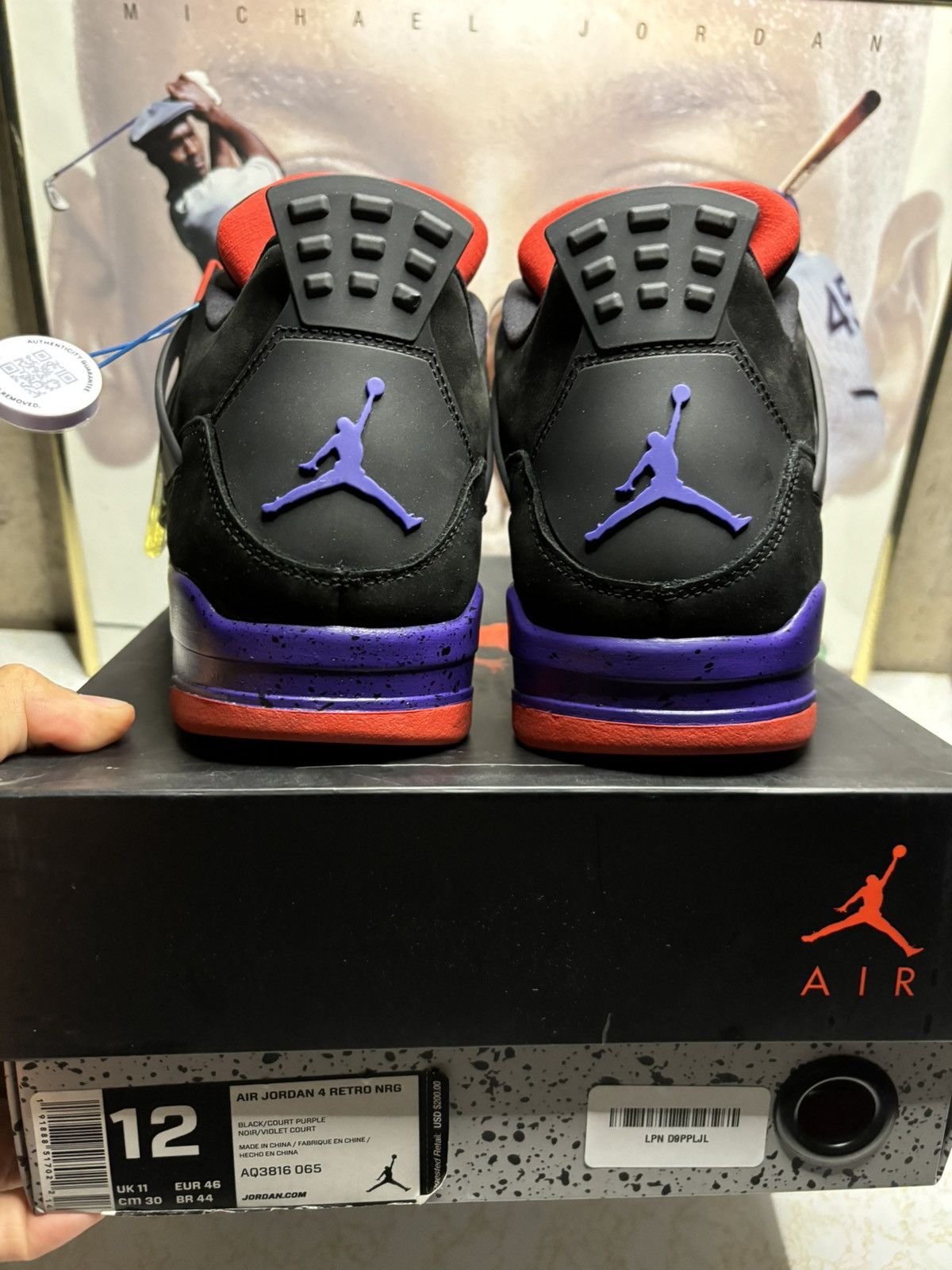 Jordan Brand Air Jordan 4 Retro OG Raptor Drake Size US 12 / EU 45 - 7 Thumbnail